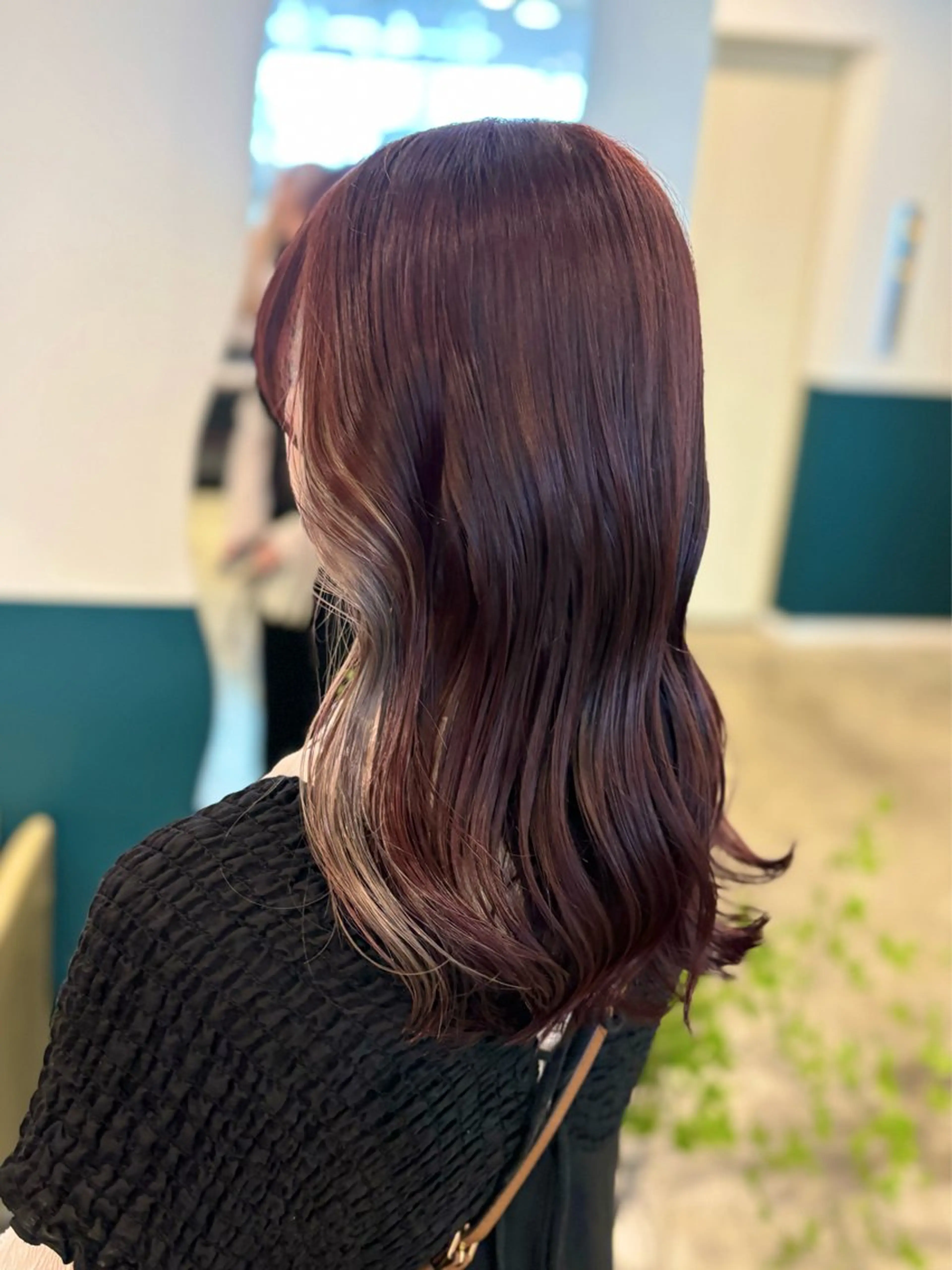 セミロング カット ヘアカラー ☁️RIKA☁️ @ri2_____bのヘアスタイル