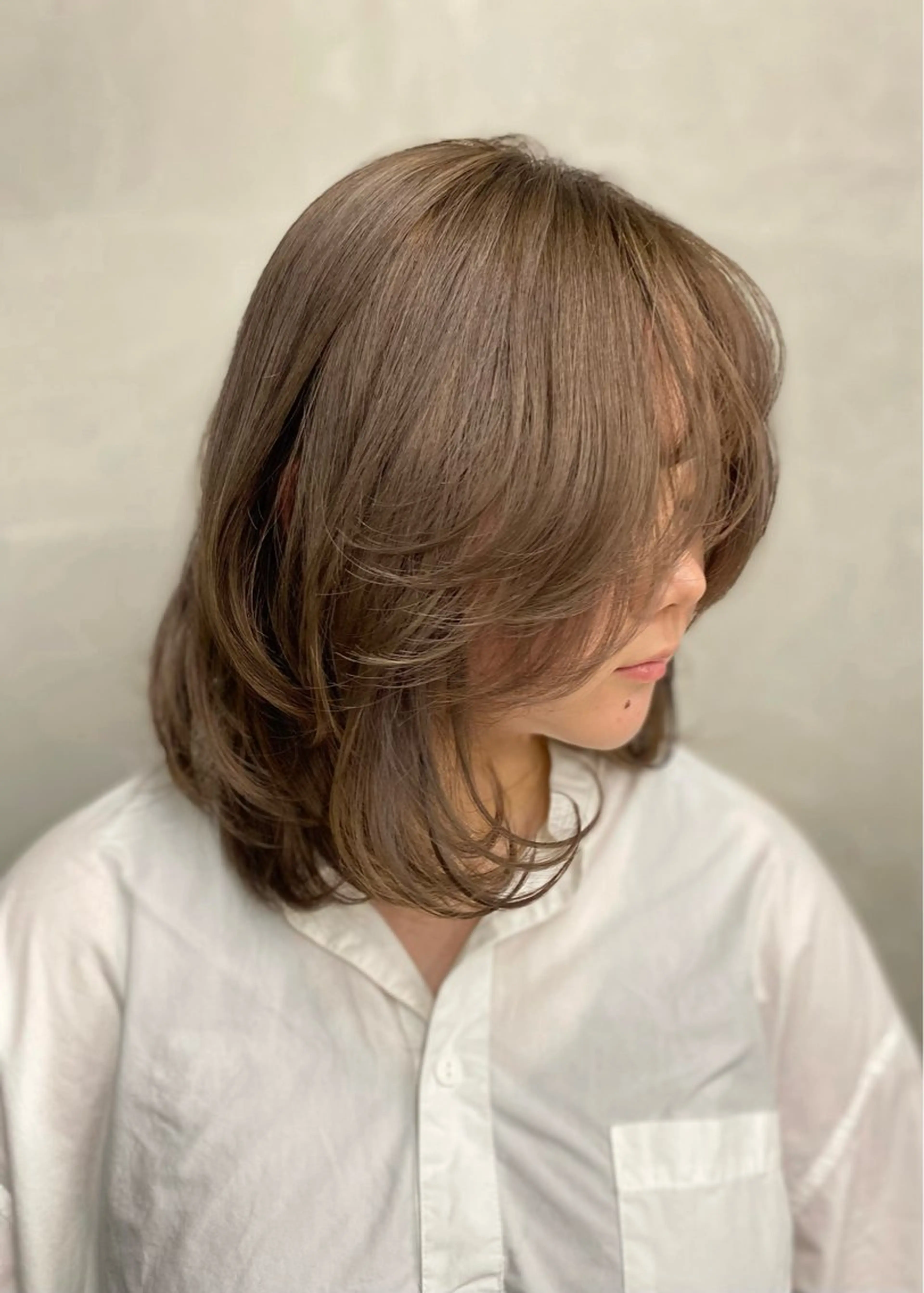 ミディアム カラー ヘアアレンジ カット ヘアカラー お呼ばれヘアアレンジ mina🌷のヘアスタイル