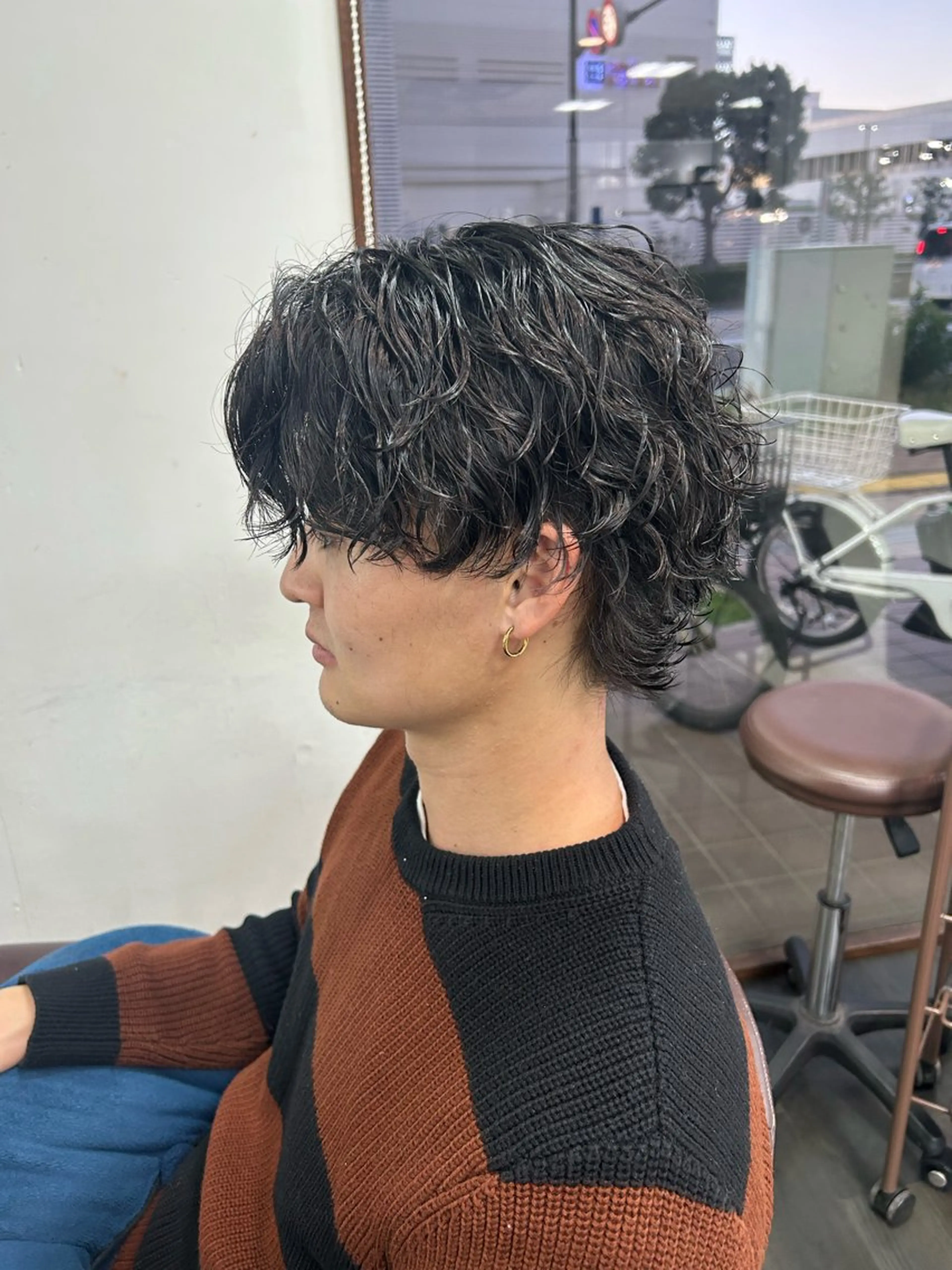 ショート パーマ メンズ メンズパーマ カット パーマ トレンドメンズパーマ /タカシマダイスケのヘアスタイル