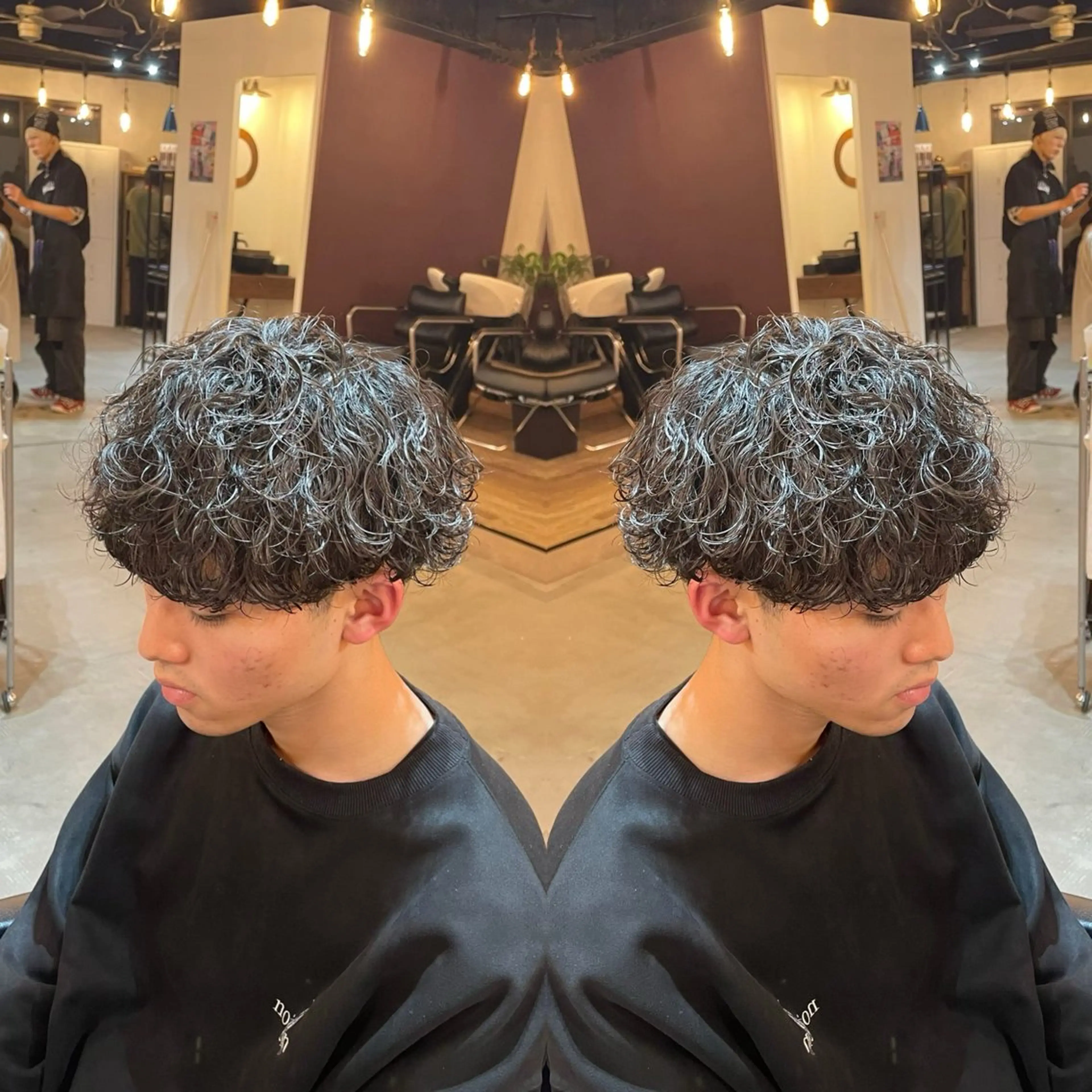 パーマ メンズ ショート/スパイキー /メンズパーマ/結希のヘアスタイル