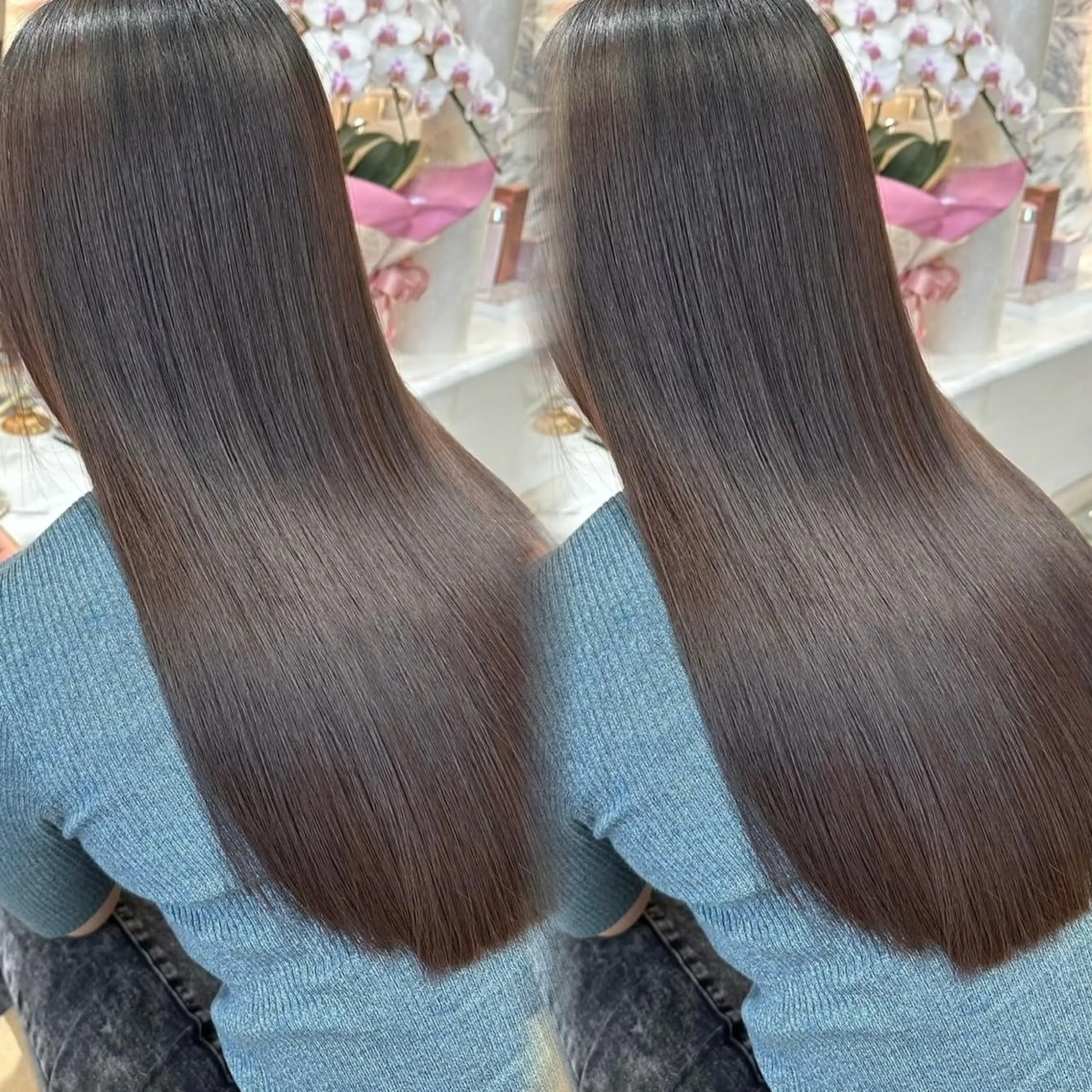 ロング 韓国風ヘア 縮毛矯正 縮毛矯正 艶カラー/ブリーチ /エクステ/颯のヘアスタイル