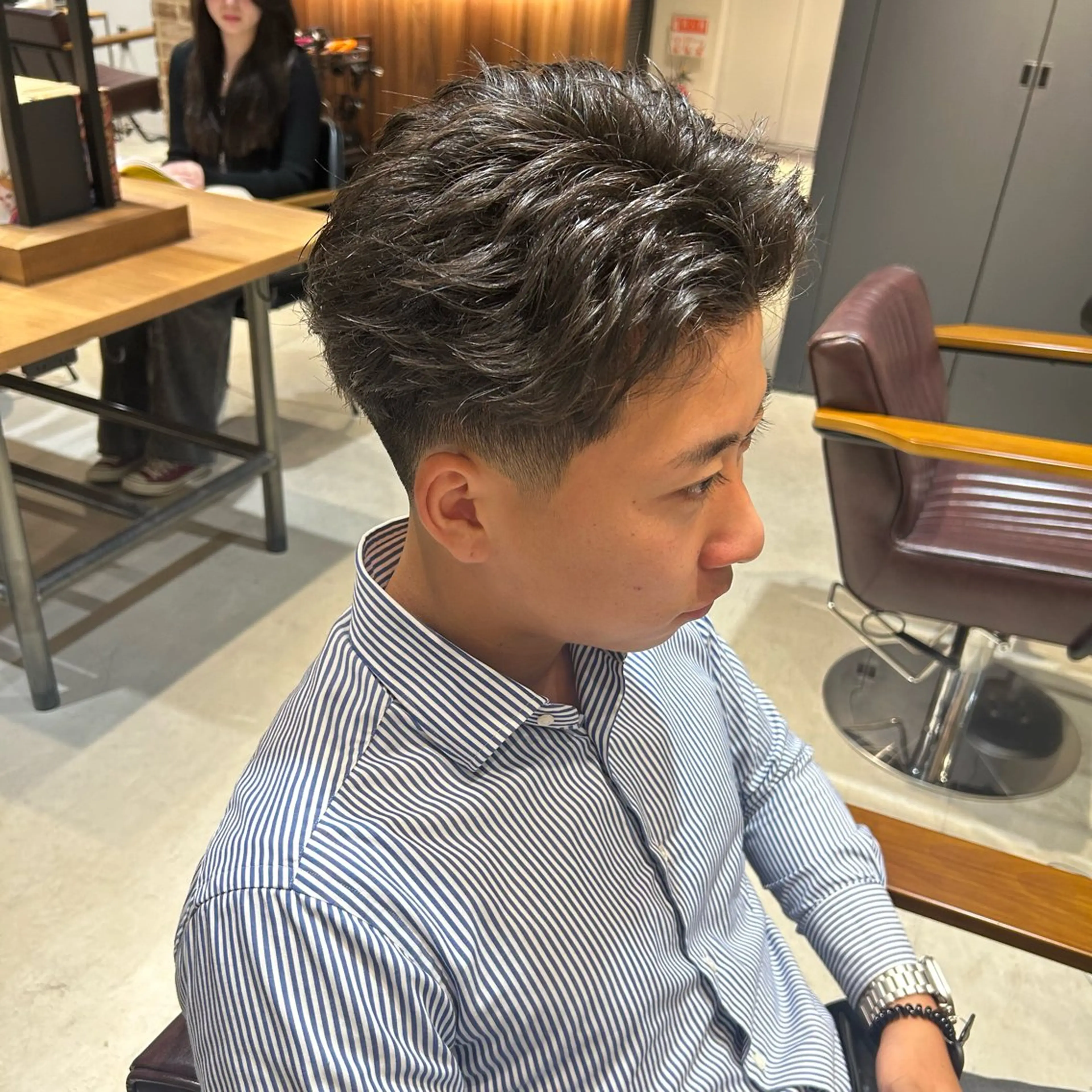 パーマ メンズ カット パーマ 安達 脩人のヘアスタイル