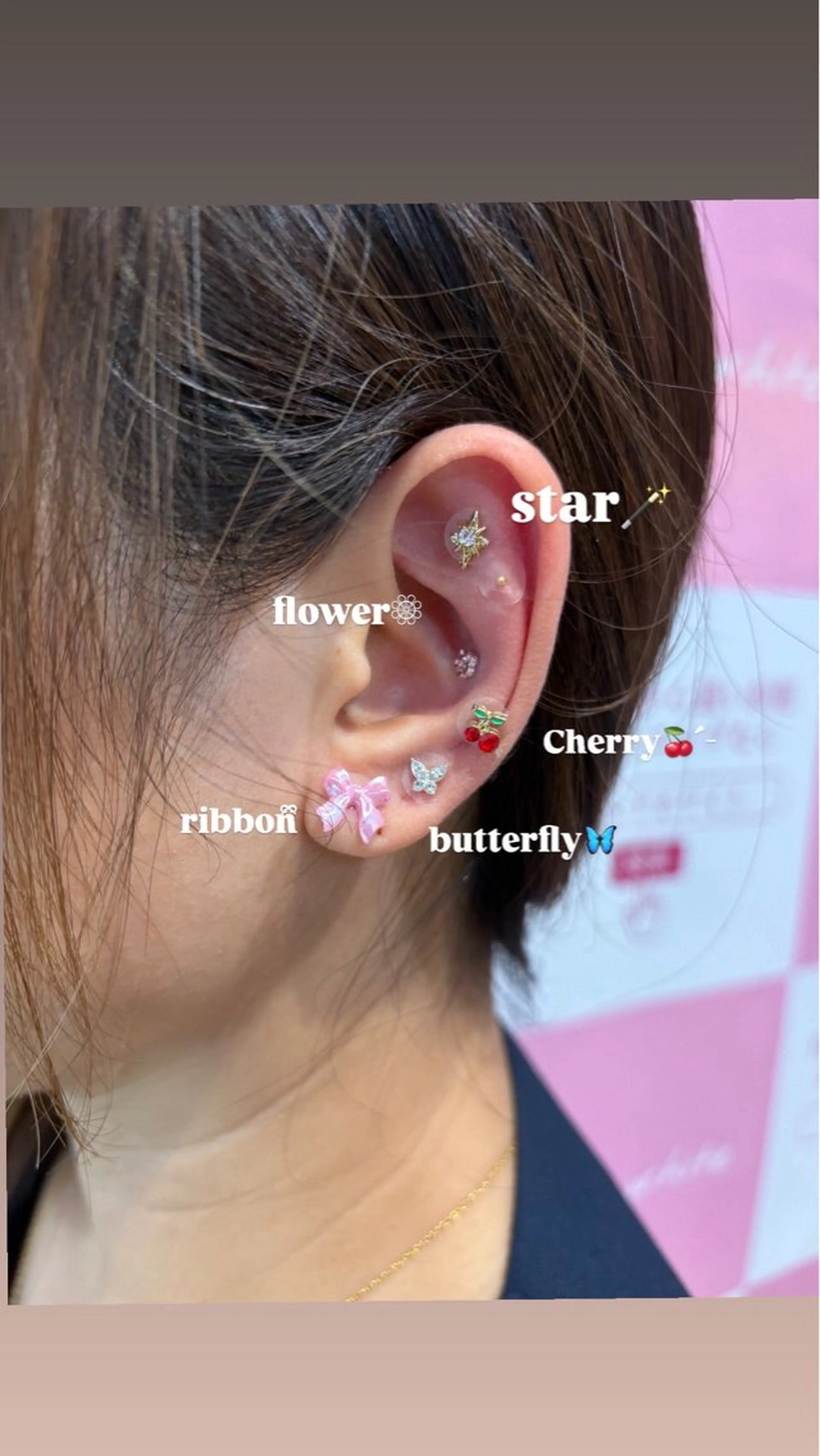 耳つぼジュエリー👂🎀12粒¥3500の写真