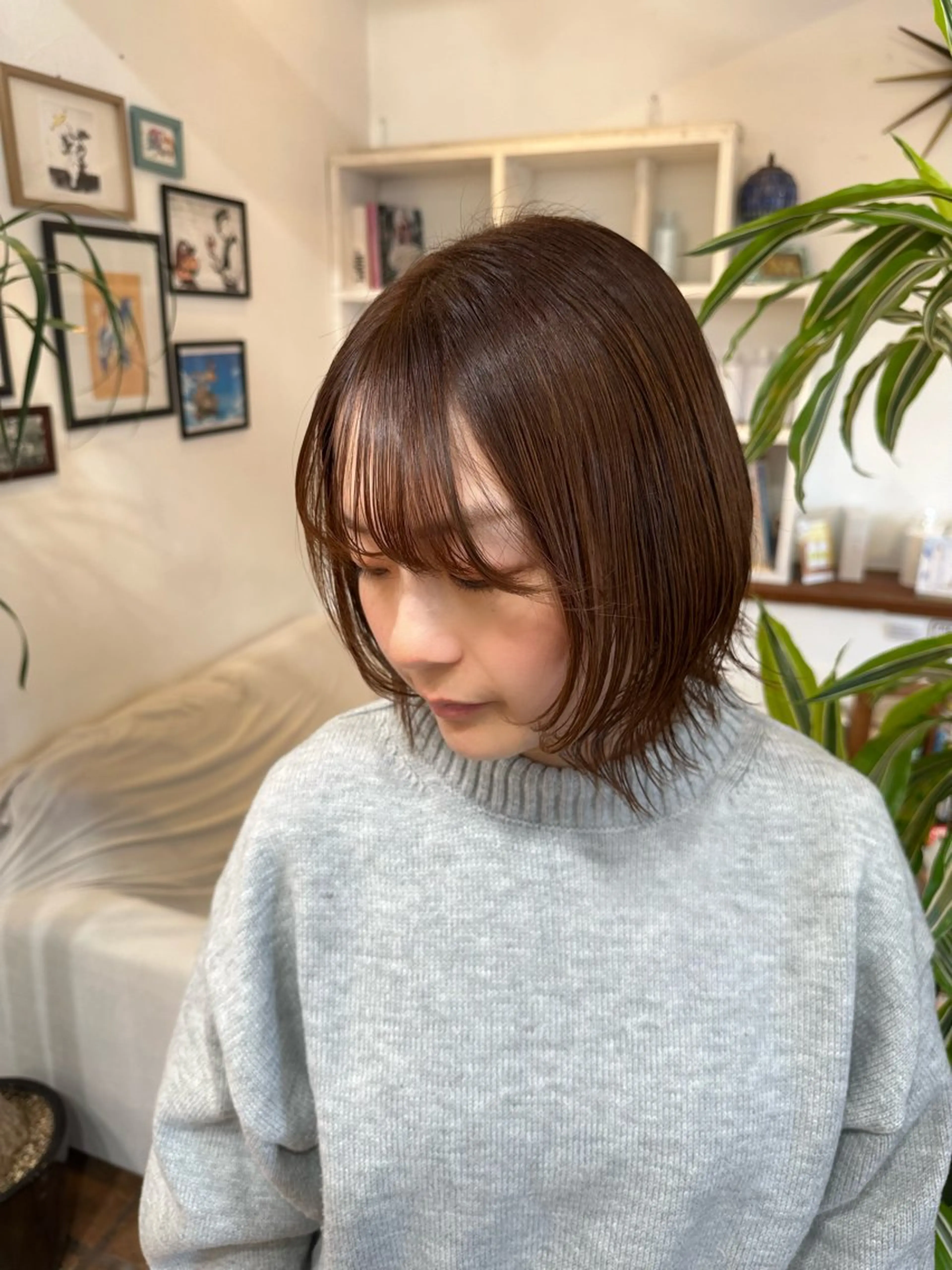 ショート カラー ボブ 外ハネヘア カット ヘアカラー トリートメント KAKERU/ボブ/ ショート/パーマ🌱のヘアスタイル