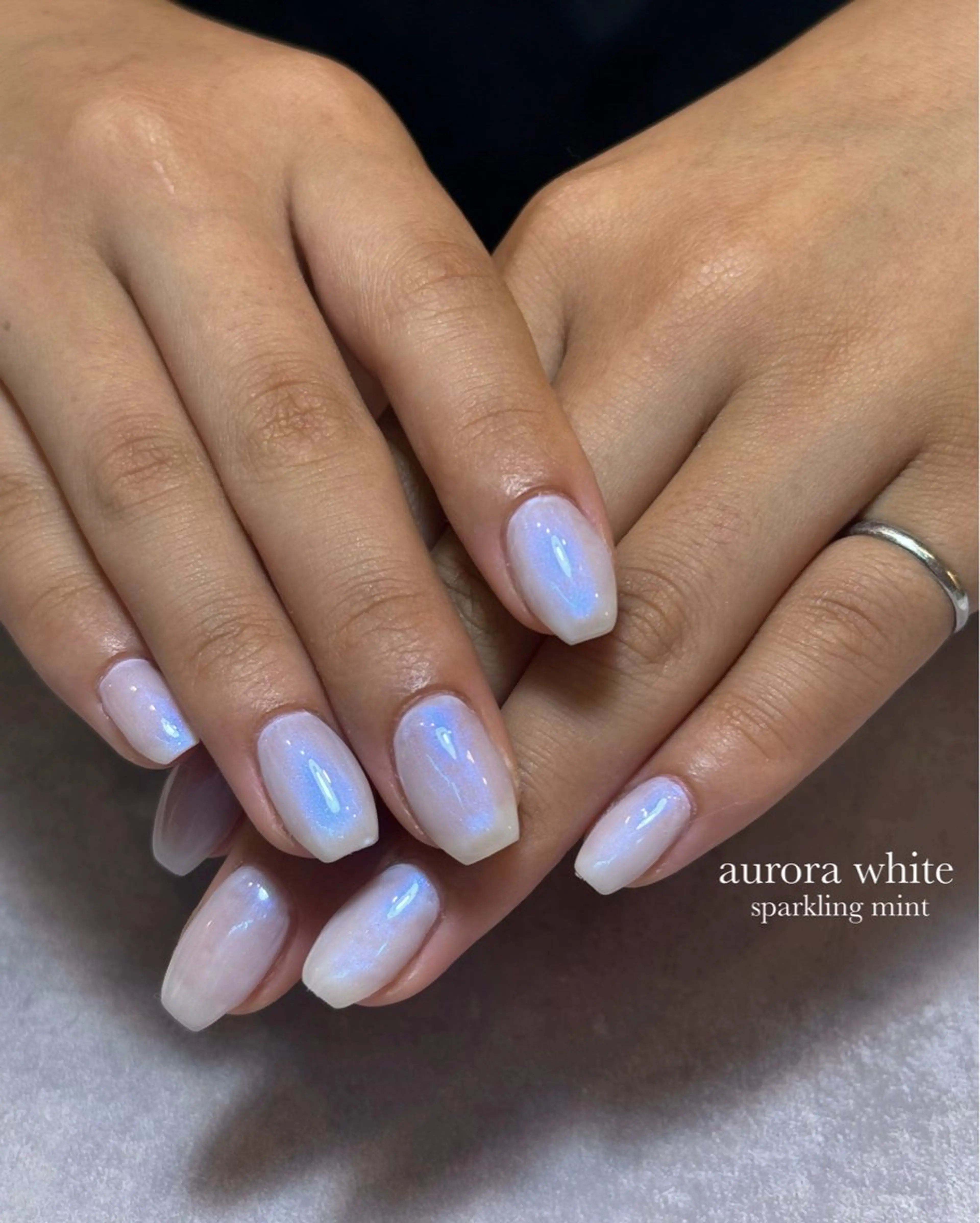 ネイル オーロラネイル sparkling mint【スパークリングミント】所属・natsuki 🎀💎モデル様募集のネイルデザイン