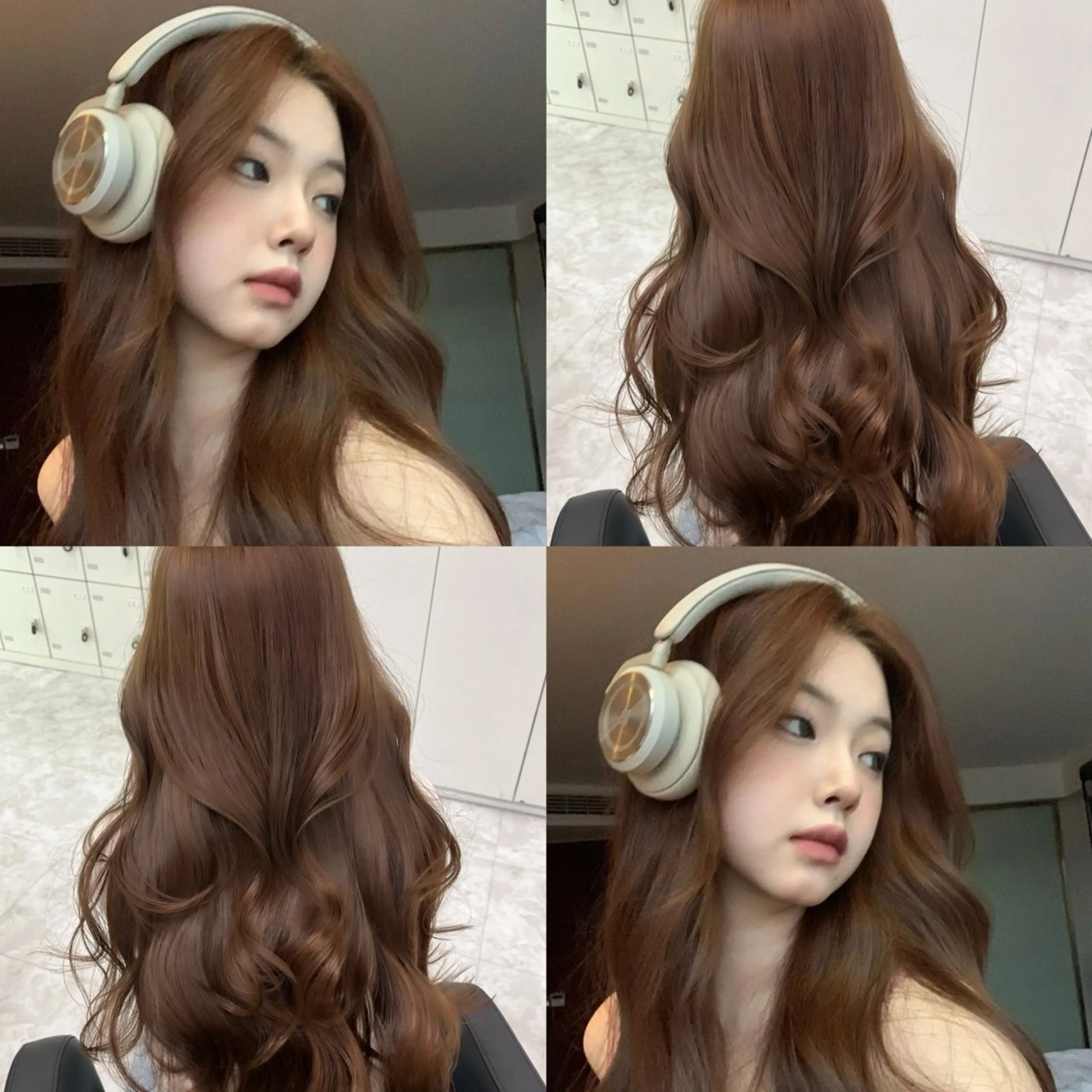 ロング カラー ブリーチ ブラウンカラー ダブルカラー ブリーチなしカラー 韓国風ヘア 💖透け感ベージュ KOTA💖のヘアスタイル