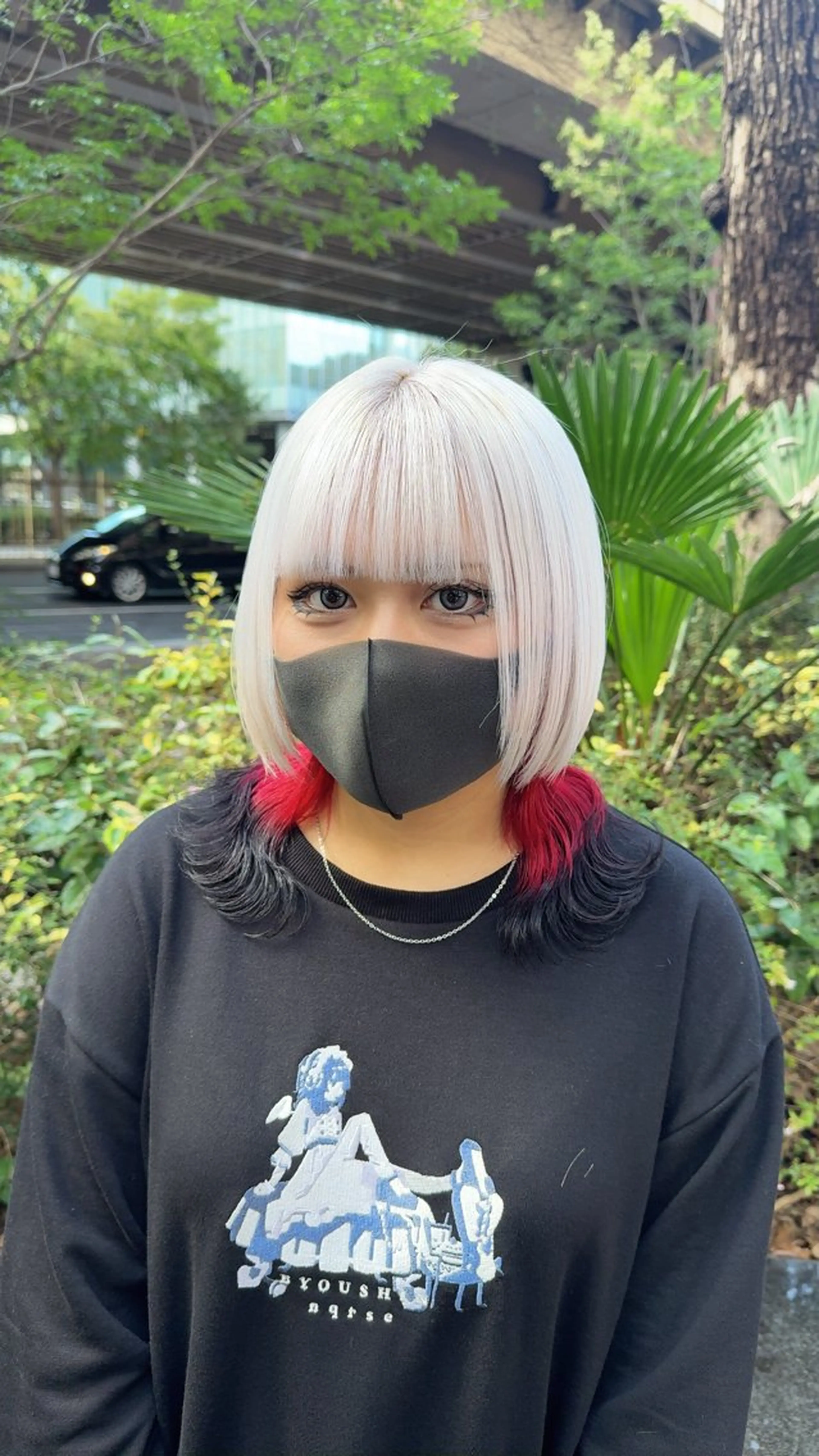 ミディアム カラー mimiiy梅田 中崎町ハイトーンのヘアスタイル