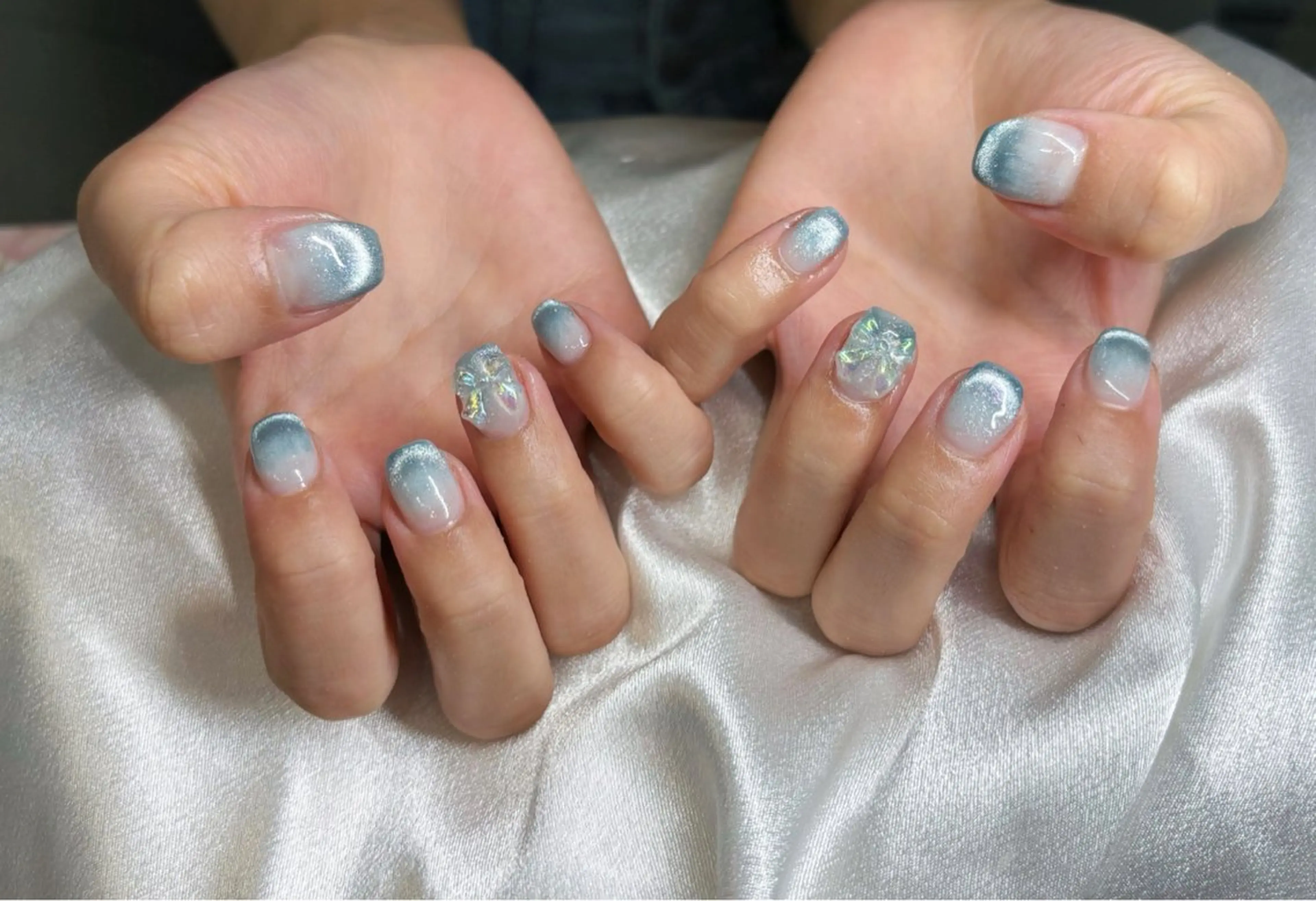 ネイル チークネイル 長さ出し フラッシュネイル フットネイル フレンチネイル Niko nailサロンのネイルデザイン