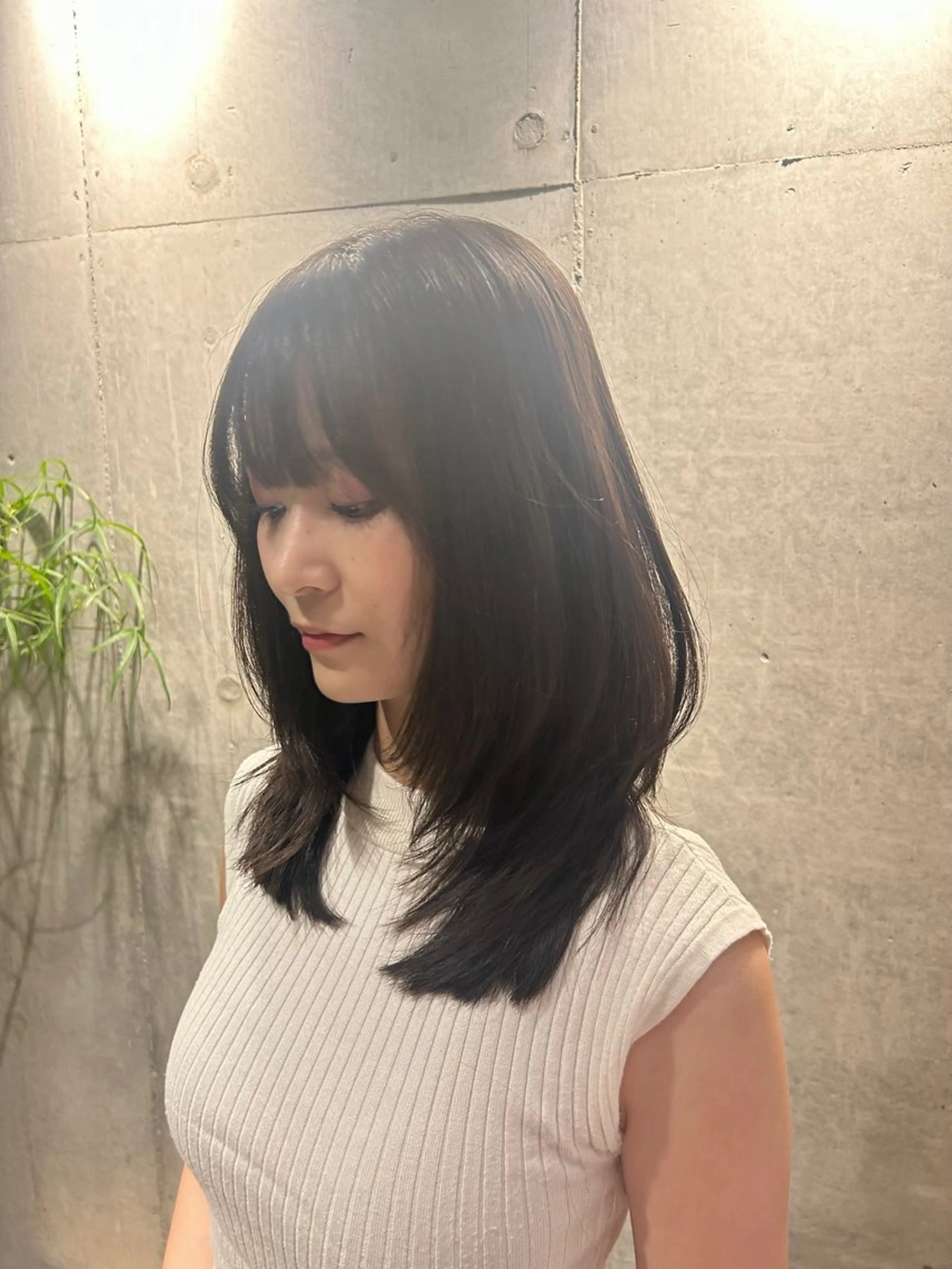 セミロング カラー パーマ レイヤーカット 👒oikawa kaede🍃のヘアスタイル