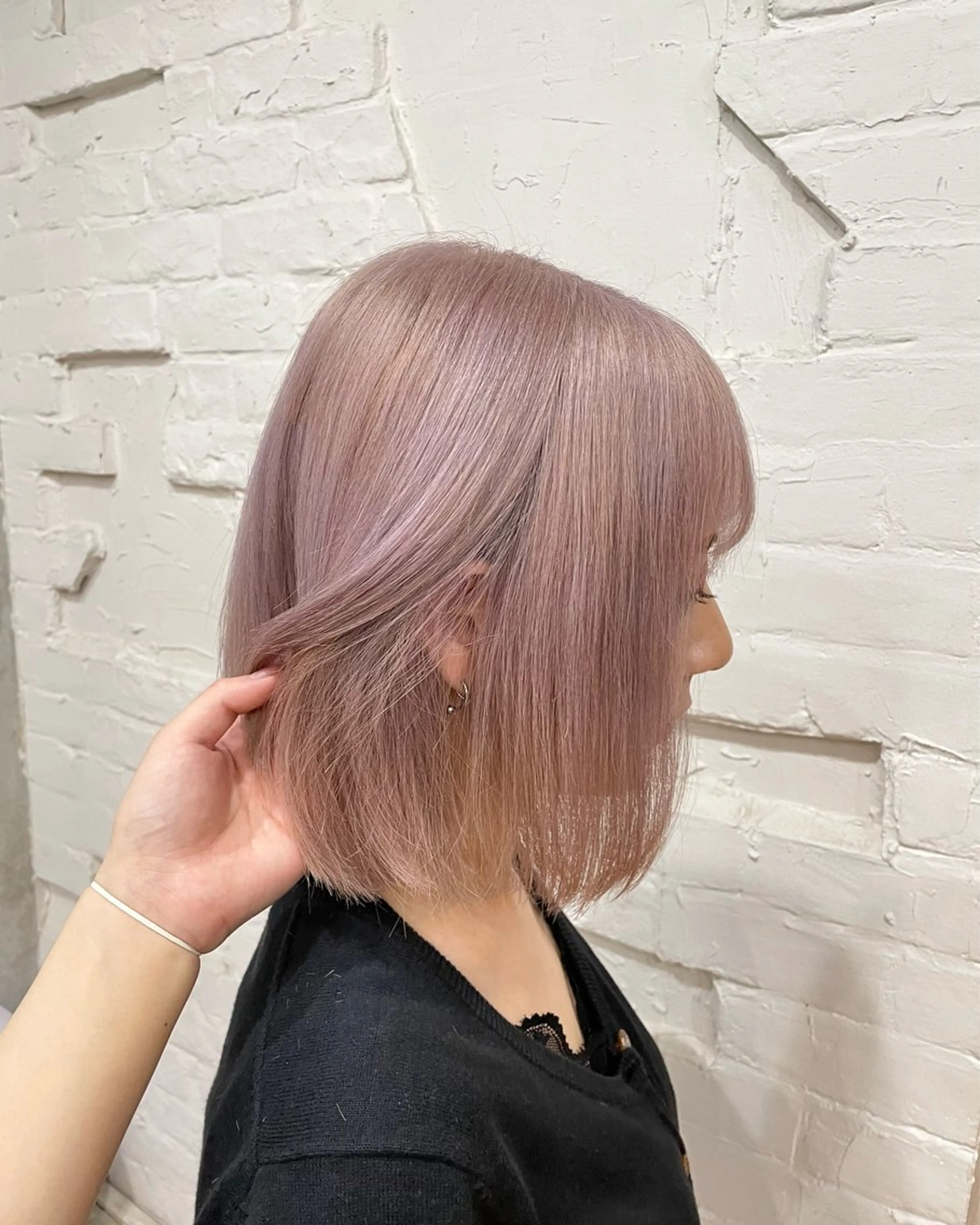 ショート カラー ヘアカラー 【ピンク/韓国ヘア/ ヘアセット】亜海のヘアスタイル