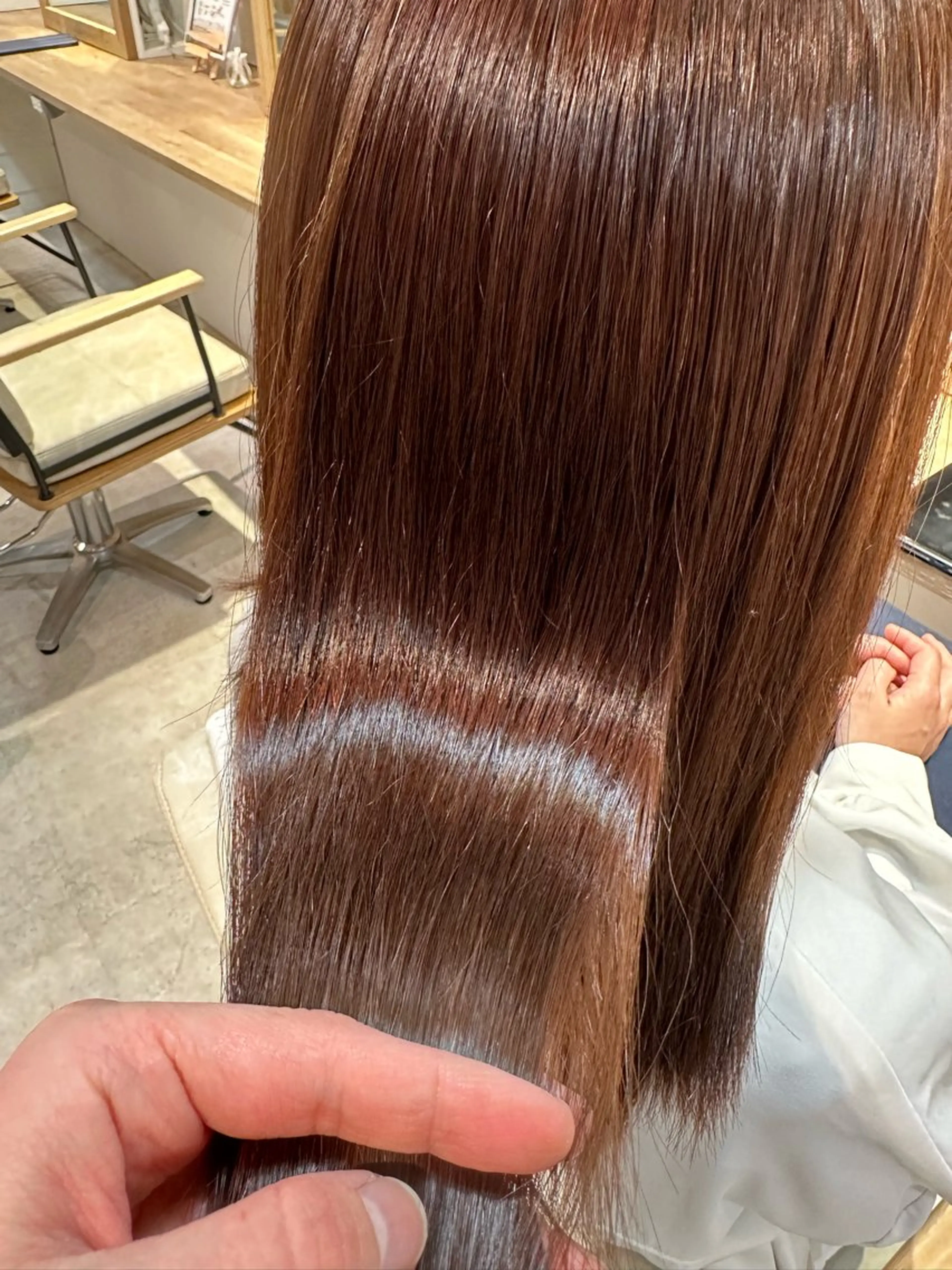 セミロング カット 縮毛矯正 Annie 吉田 裕美のヘアスタイル