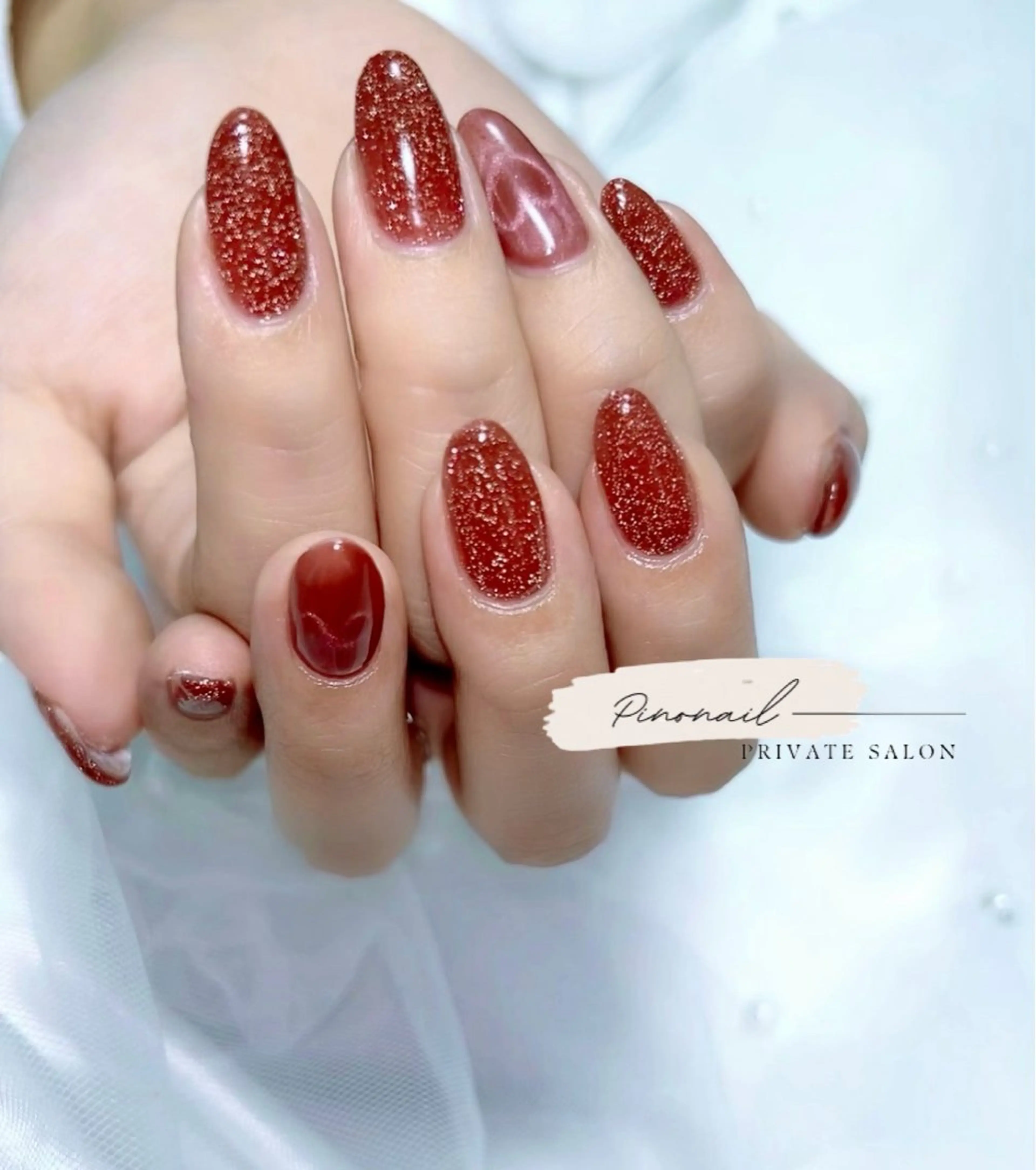 ネイル フラッシュネイル ラメ(グリッター) ハンドネイル pinonail所属・Pino Nailのネイルデザイン