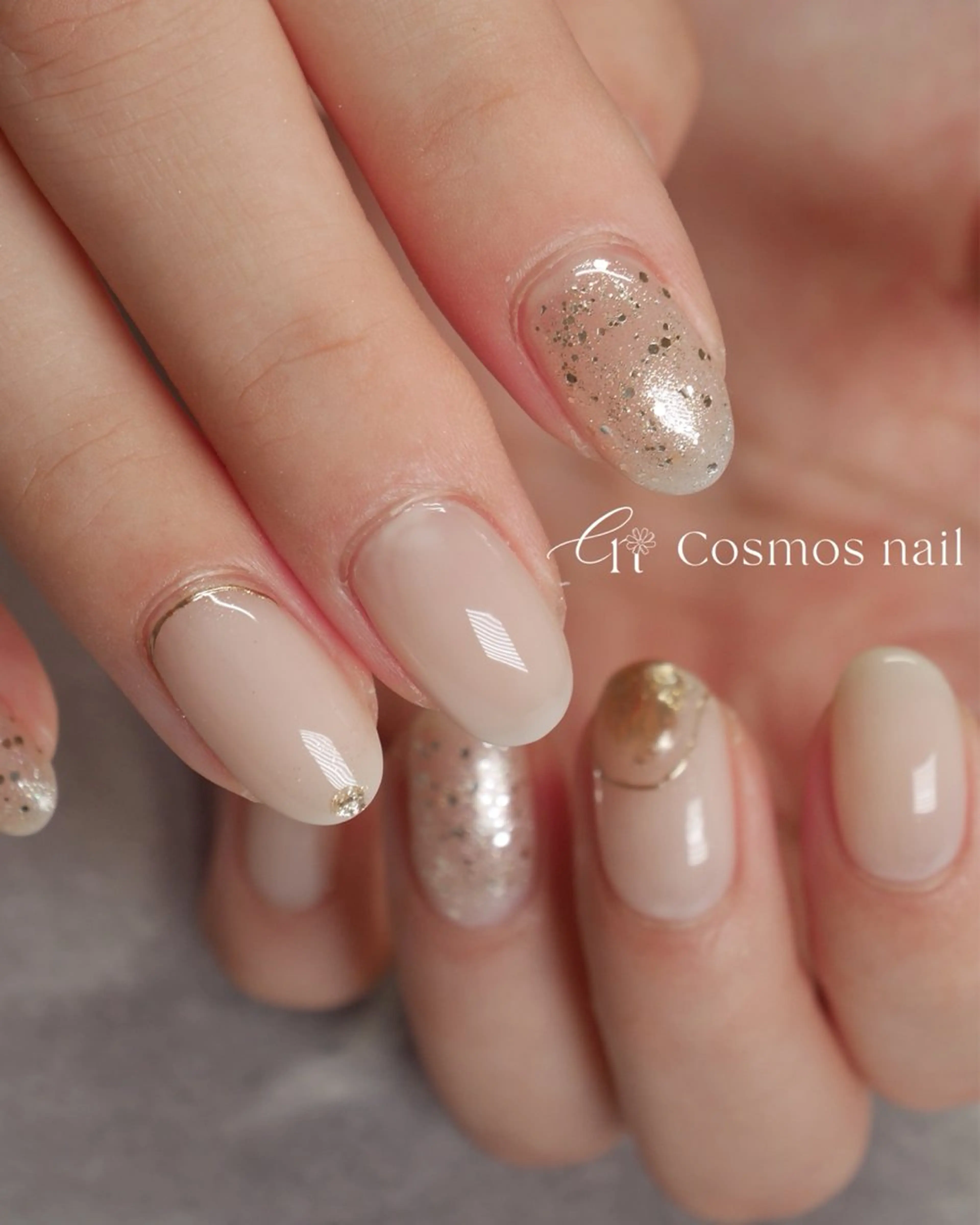 カラー ハンドネイル cosmosnail /自爪に優しいネイルのネイルデザイン