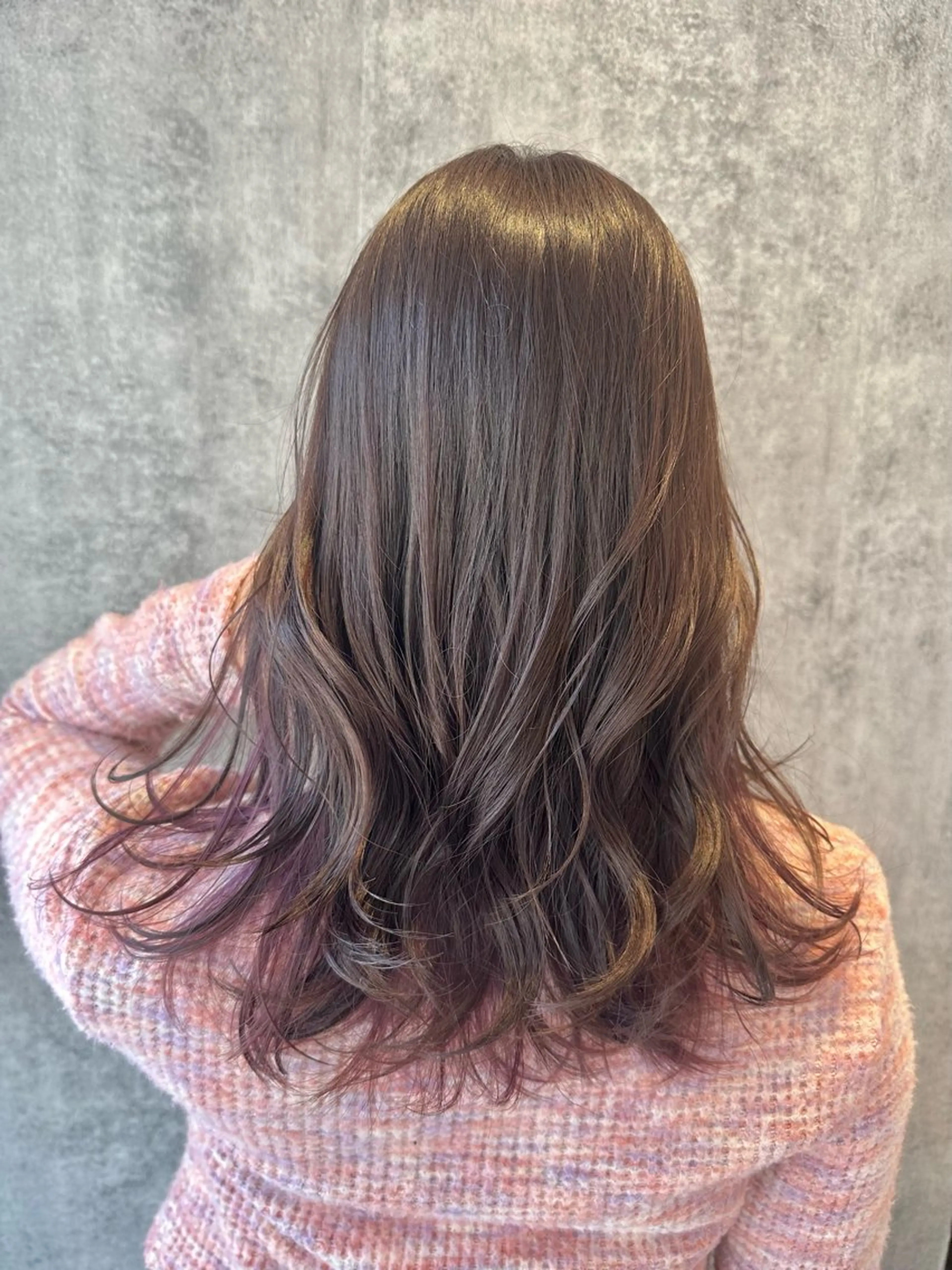 セミロング カット ヘアカラー トリートメント Ma hoのヘアスタイル
