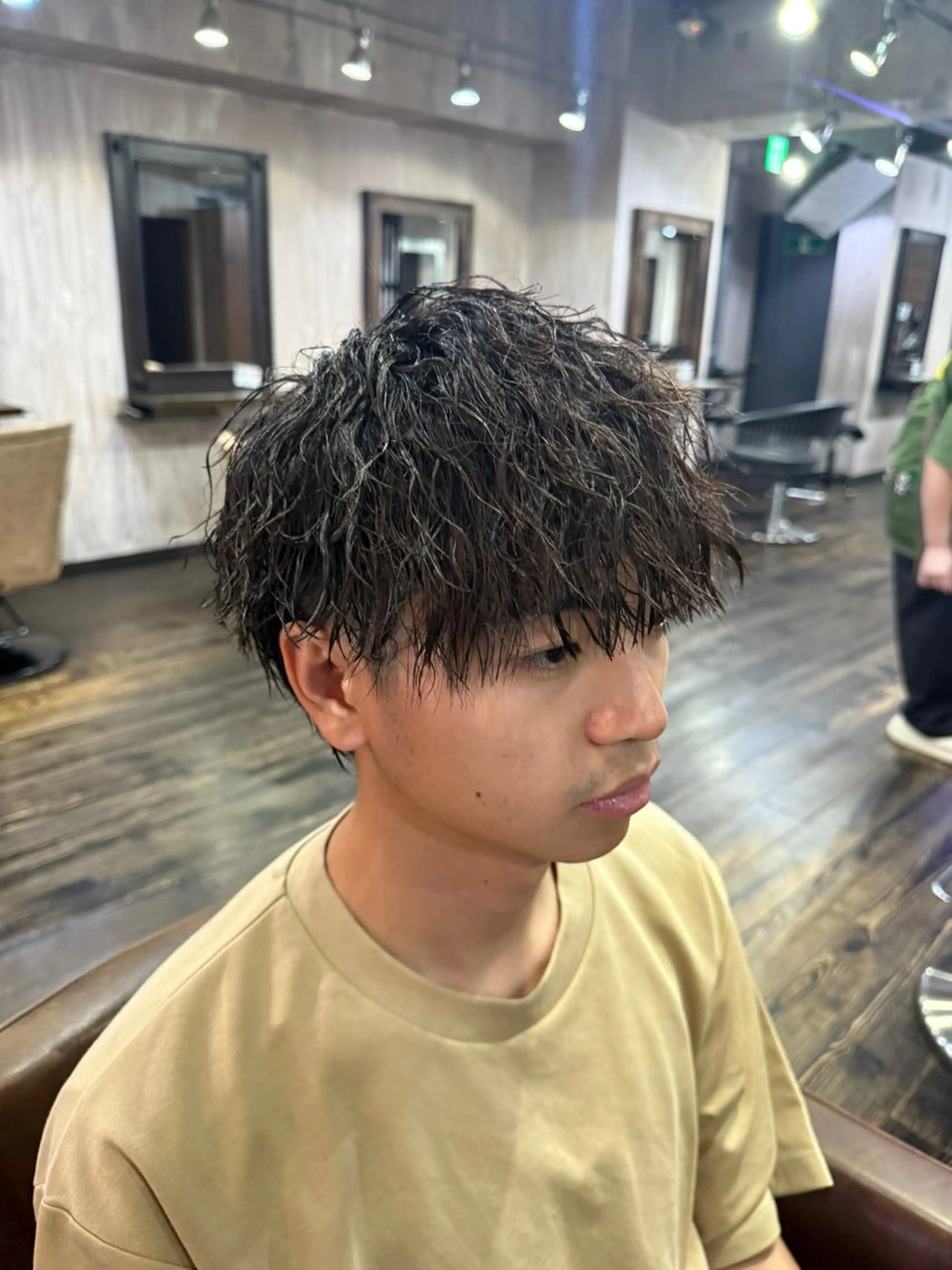 ショート パーマ メンズ マッシュ メンズパーマ 刈り上げ カット パーマ メンズカット/パーマ 艶カラーTAIGA︎のヘアスタイル