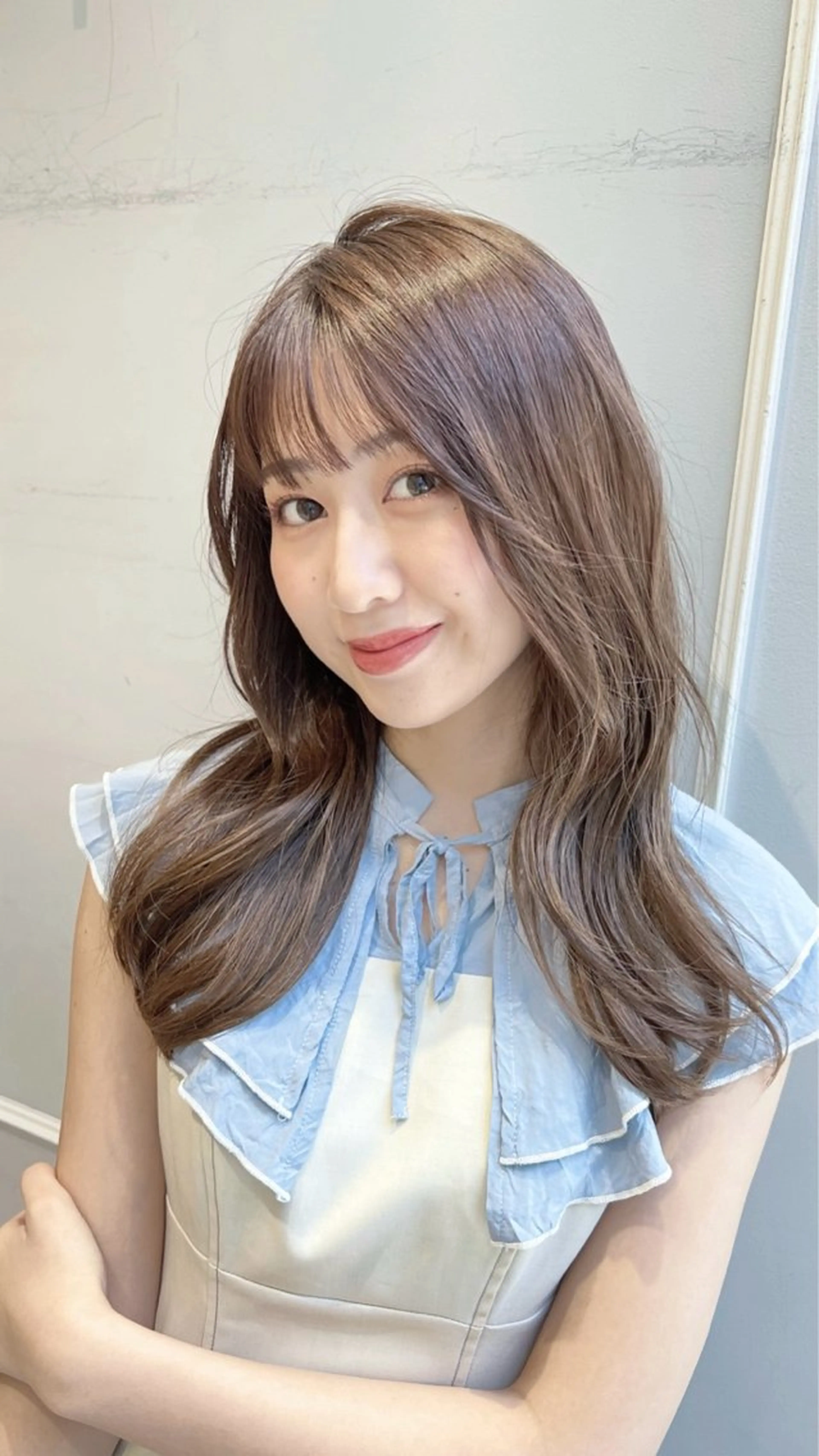 セミロング ヘアカラー 💜 市川 桃子 💜のヘアスタイル