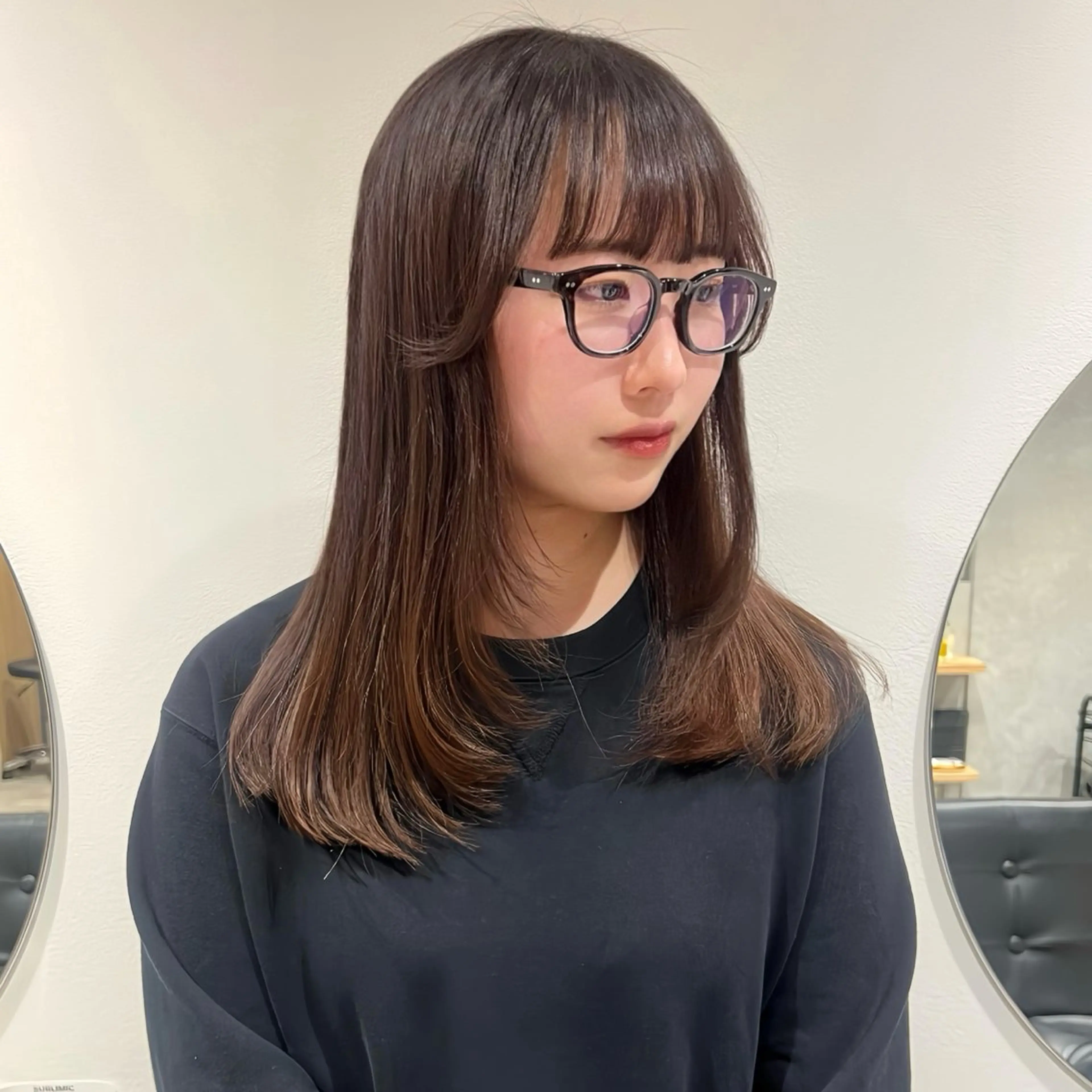 セミロング 伸ばしかけ レイヤーカット AI TOKYO　S所属・mizuki 【韓国レイヤー】のヘアスタイル