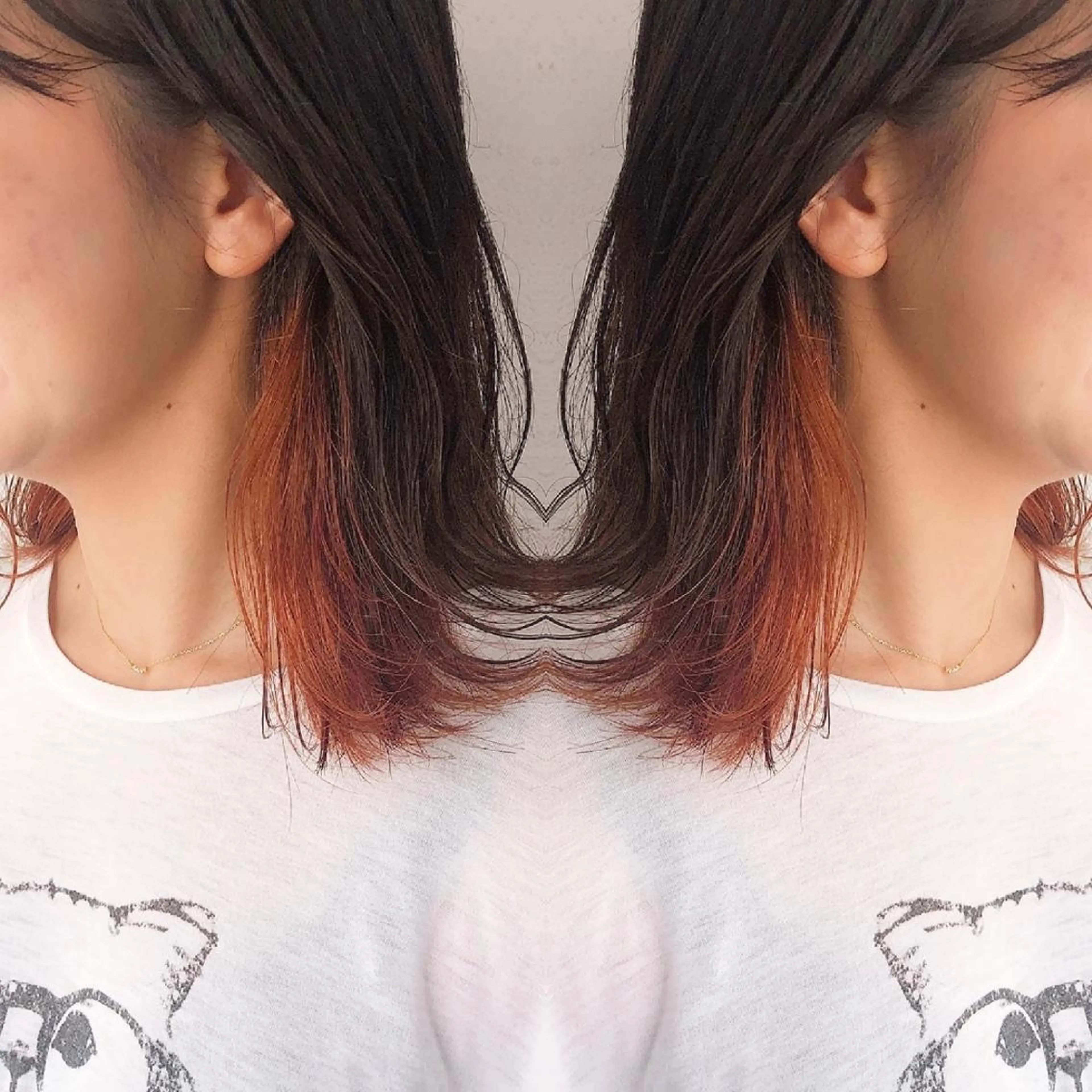 ミディアム カラー ヘアアレンジ インナーカラー カット ヘアカラー トリートメント 竹内啓太 ボブのヘアスタイル