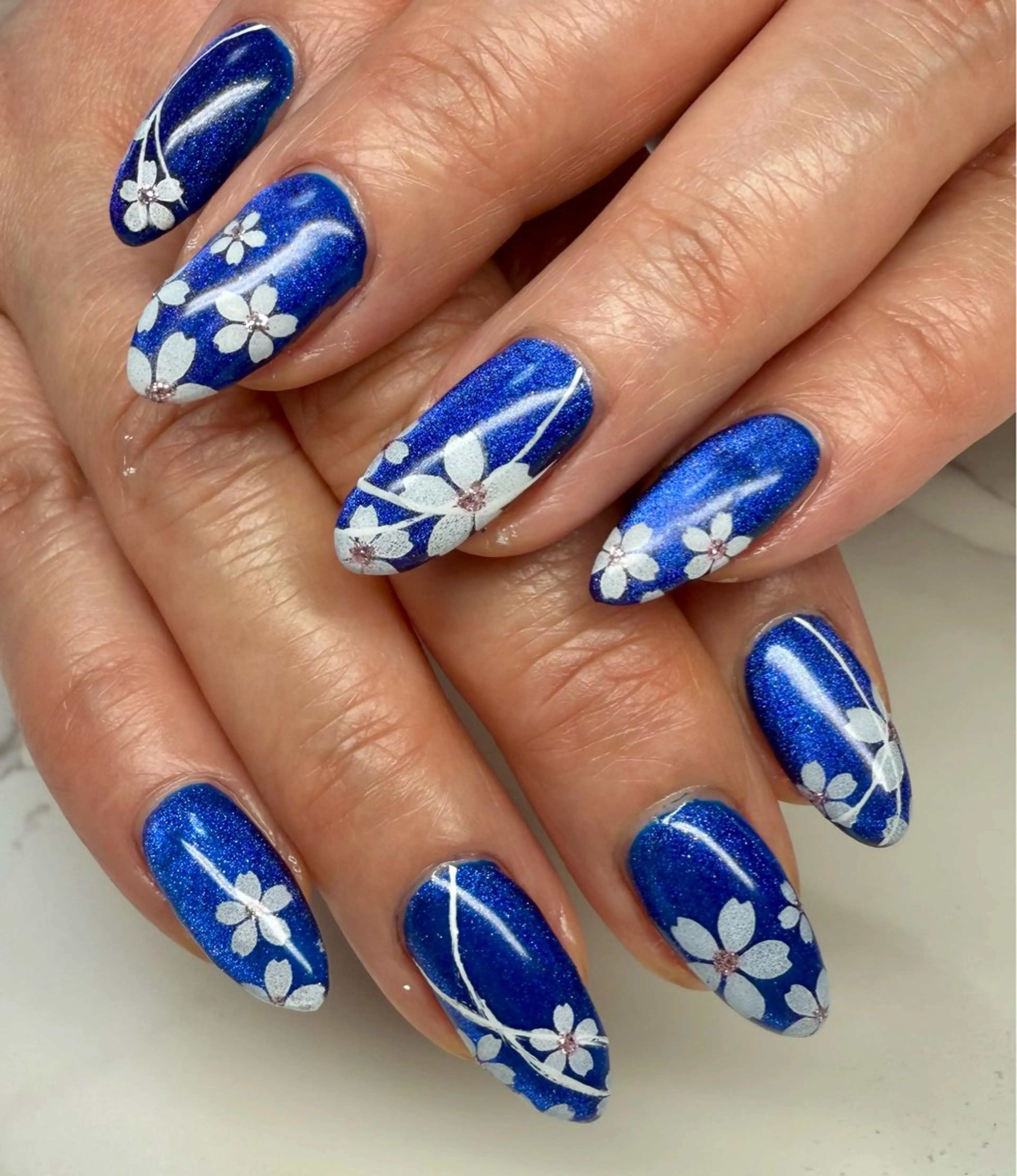 ネイル アートネイル チークネイル フレンチネイル 氷ネイル・うるうるネイル キラキラネイル M.N_ nailのネイルデザイン