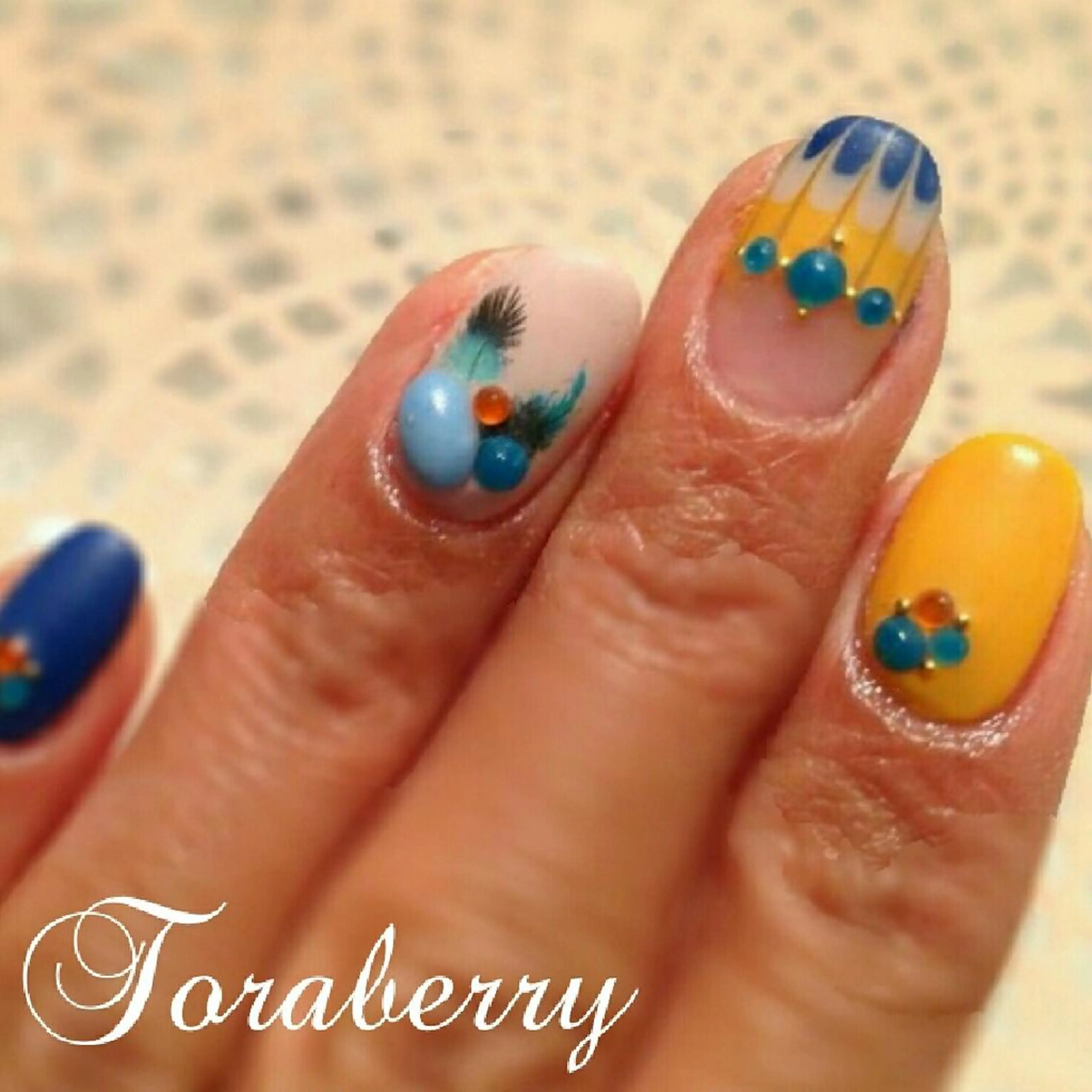 ネイル ピーコックネイル ネイリスト なつみのネイルデザイン