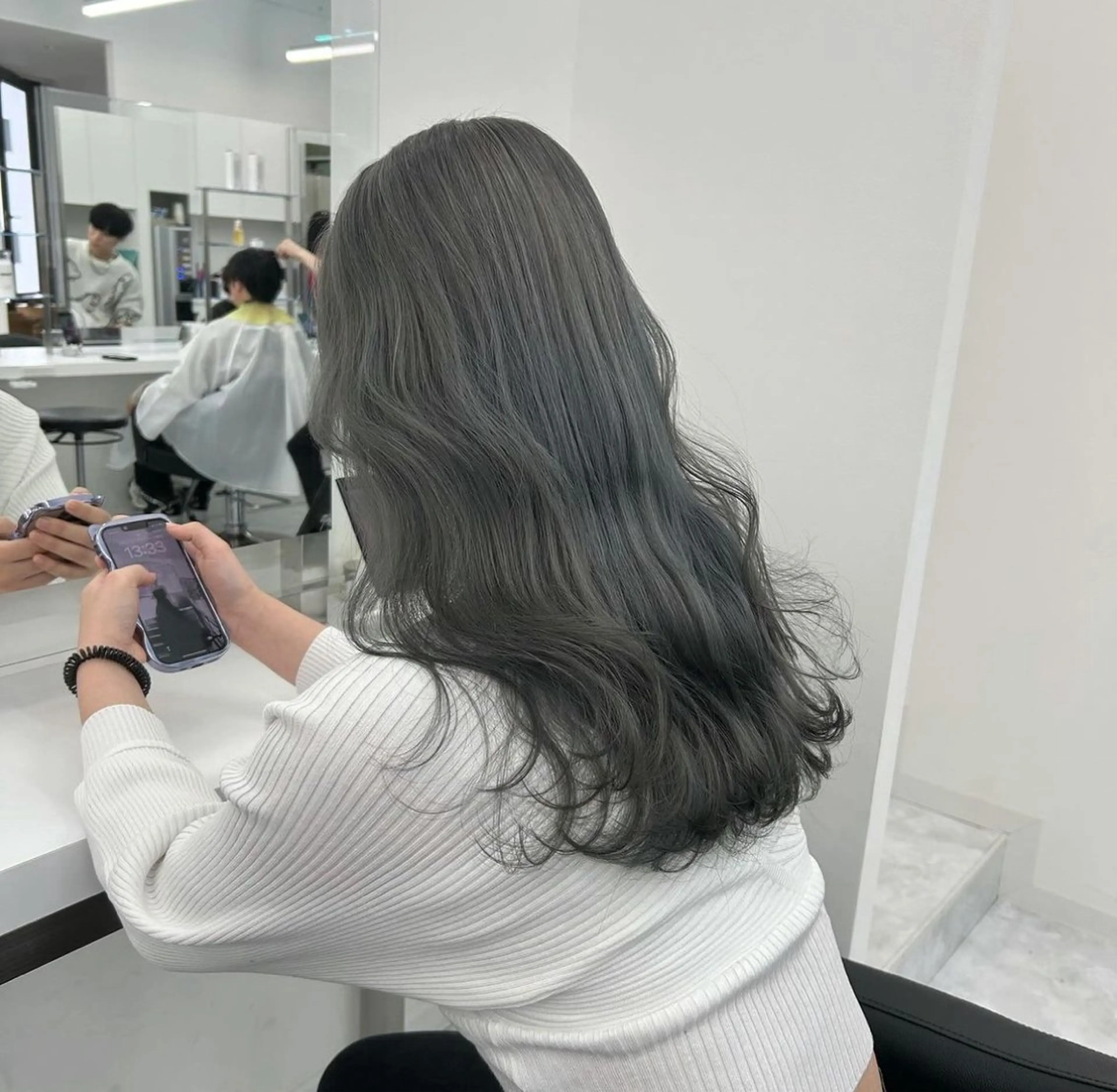ロング カラー トリートメント ヘッドスパ ヘアセット 🤍透明感トレンド 🤍上品ヘア🤍のヘアスタイル