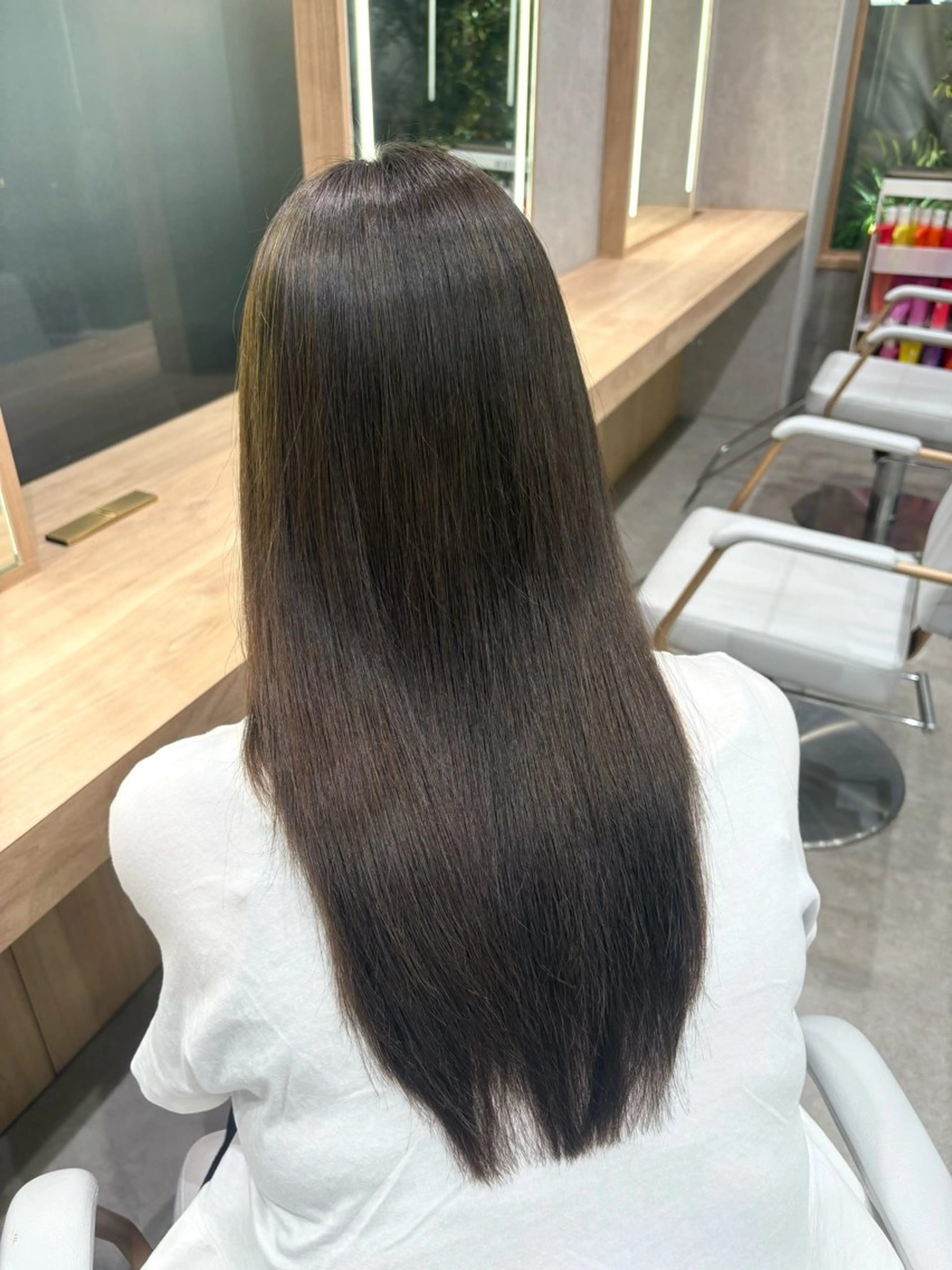 ロング ヘアカラー トリートメント ブリーチなしカラー/ 縮毛矯正🍓kaeのヘアスタイル