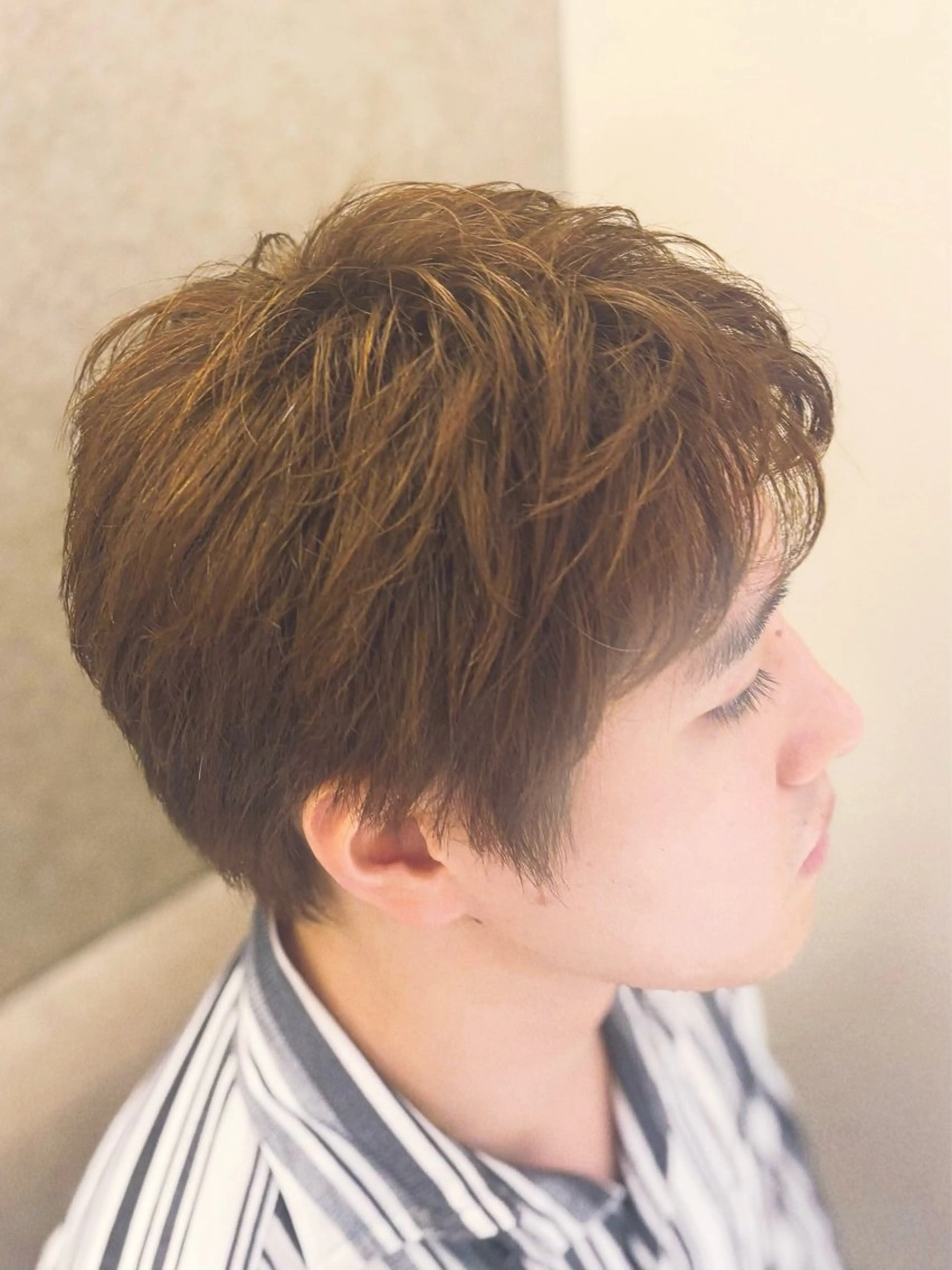 ショート メンズ カット ヘアカラー トリートメント Bonheur銀座 michikoのヘアスタイル