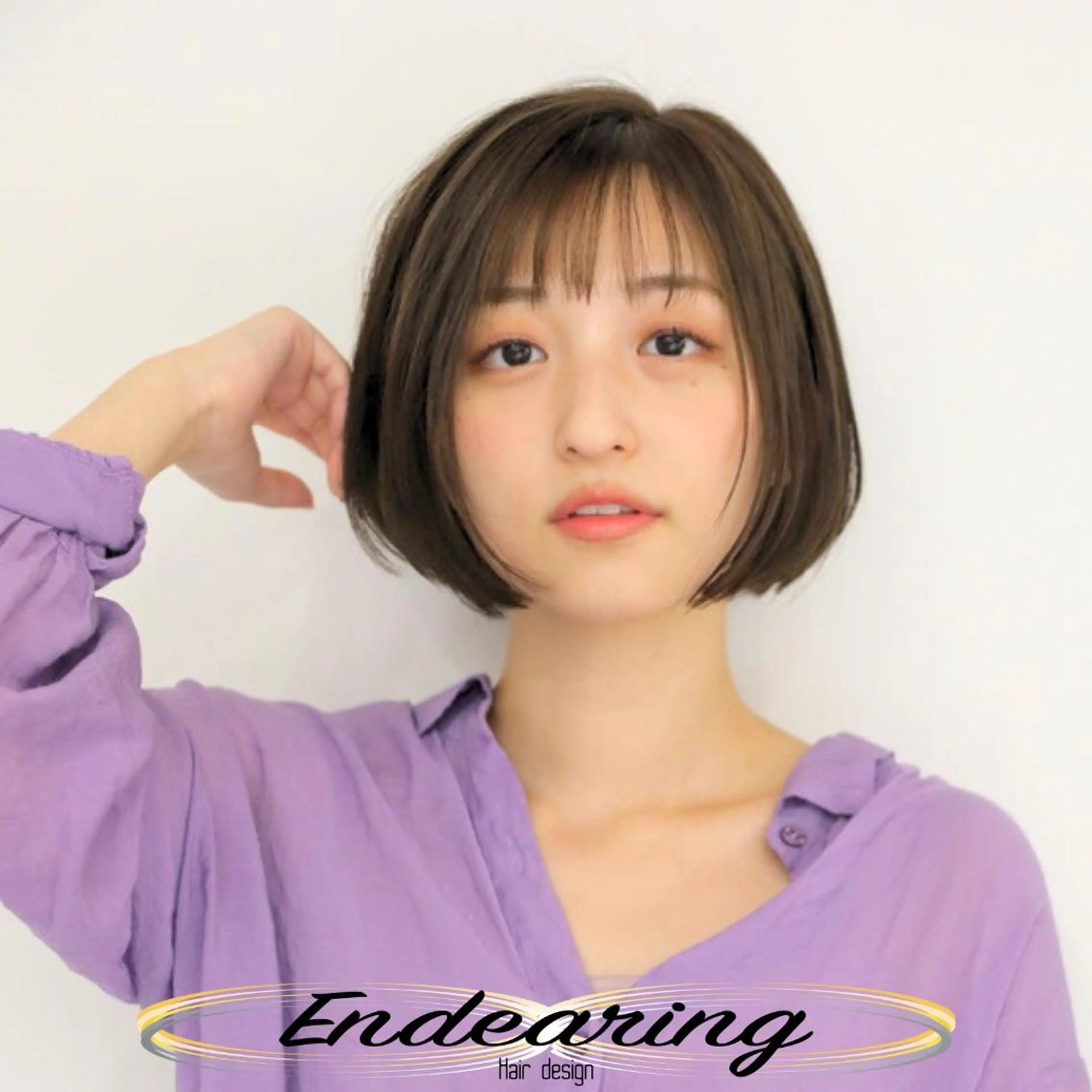 ショート アッシュ ボブ レイヤーカット 似合わせカット カット ヘアカラー Endearing 銀座/レイヤーカットのヘアスタイル
