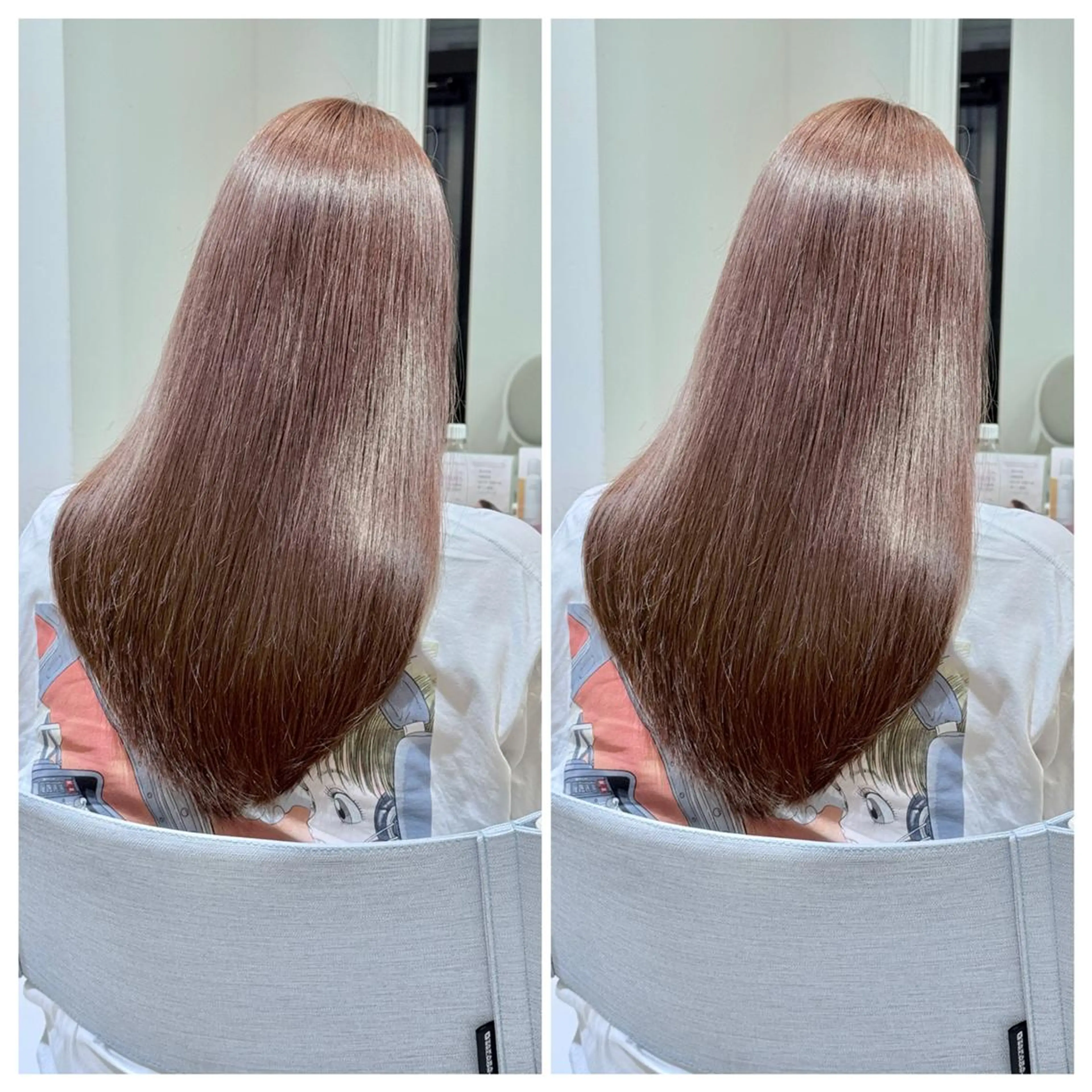 カラー セミロング アッシュ ベージュカラー ブリーチ ダブルカラー ブリーチなしカラー カット ヘアカラー トリートメント 透明感ブリーチなし ダブルカラー❄️達冨のヘアスタイル