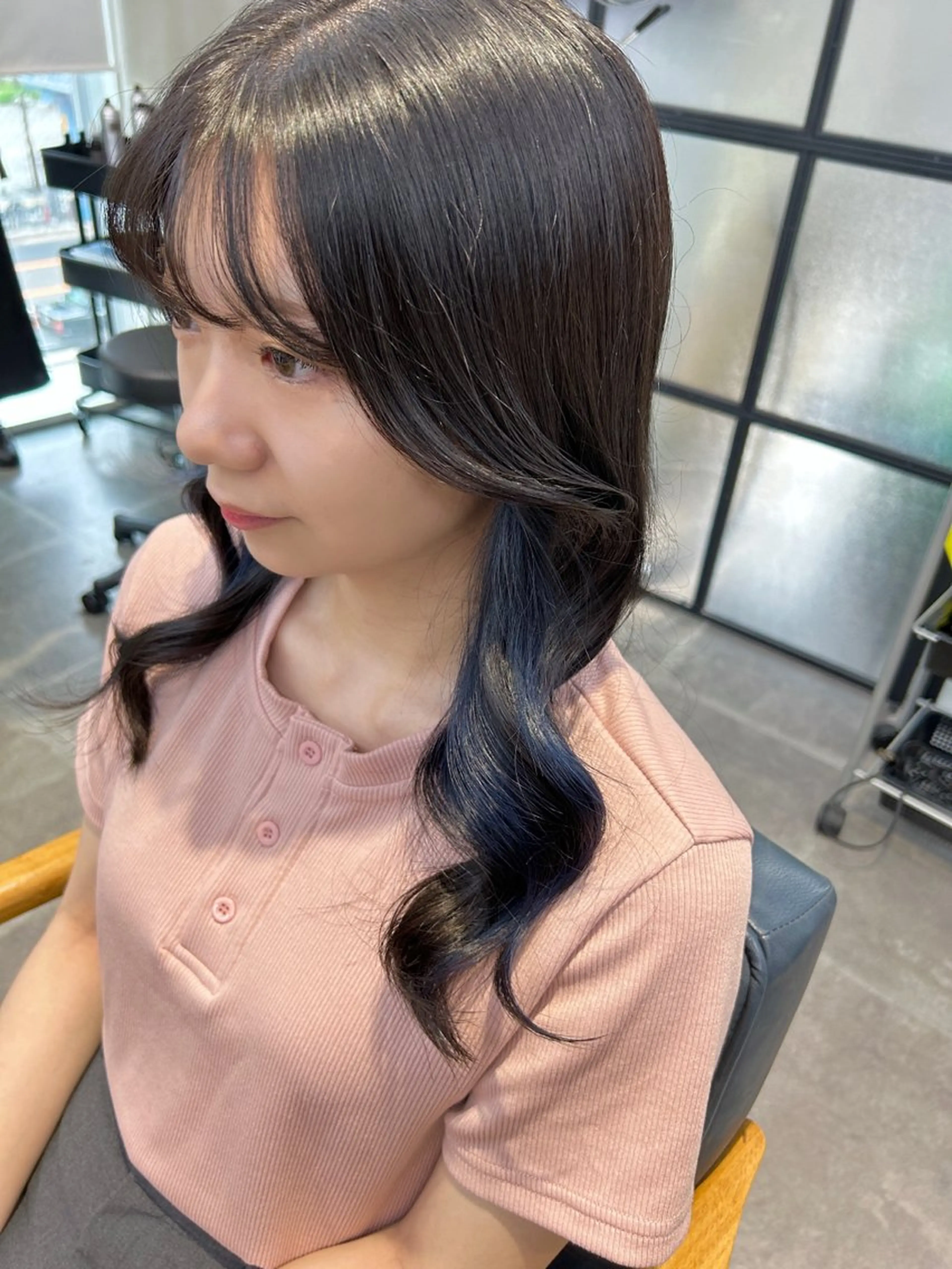ロング カラー ヘアカラー トリートメント newi梅田🫧韓国 ヘア🫧sakiのヘアスタイル