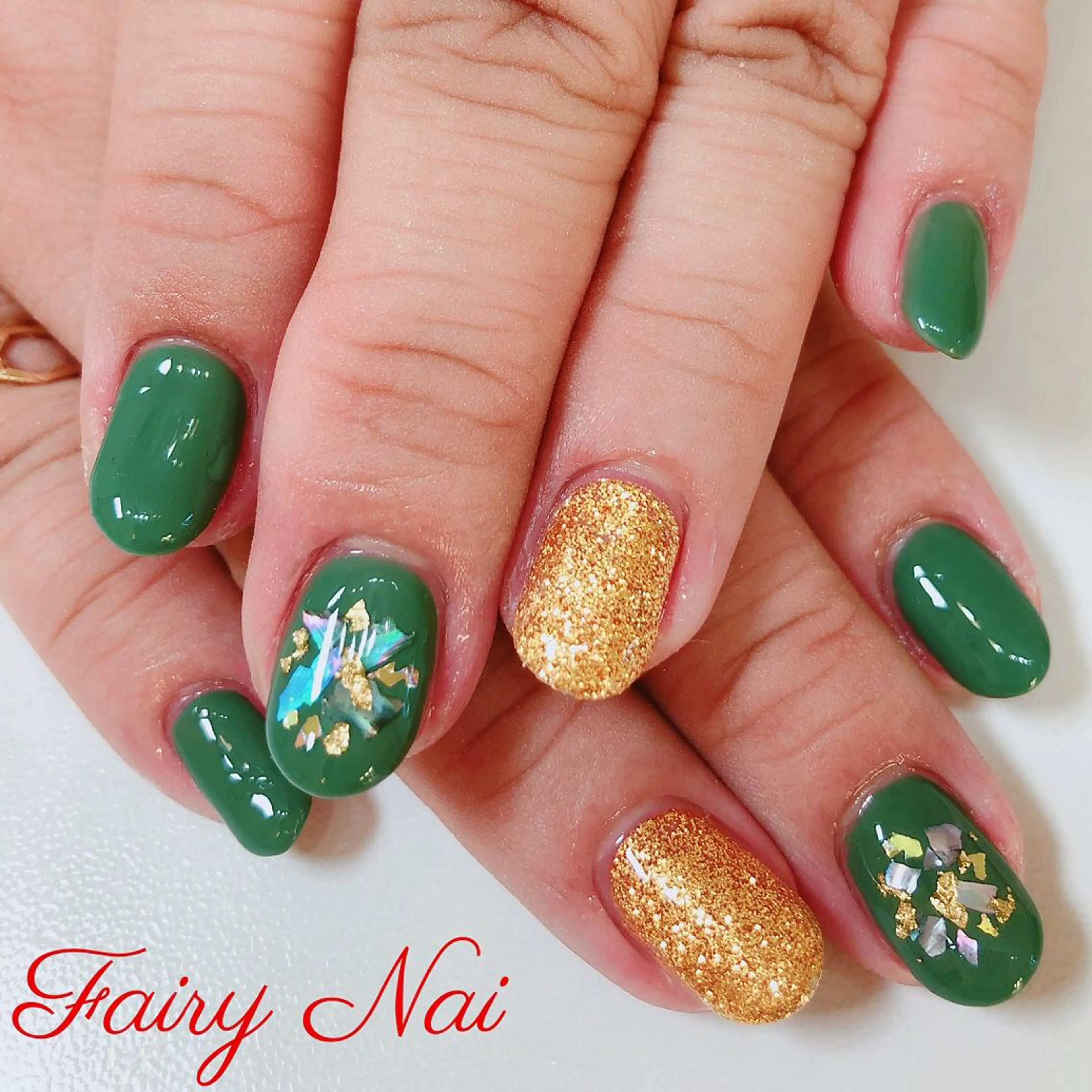 ネイル グリーン Fairy Nail所属・Fairy nailのネイルデザイン