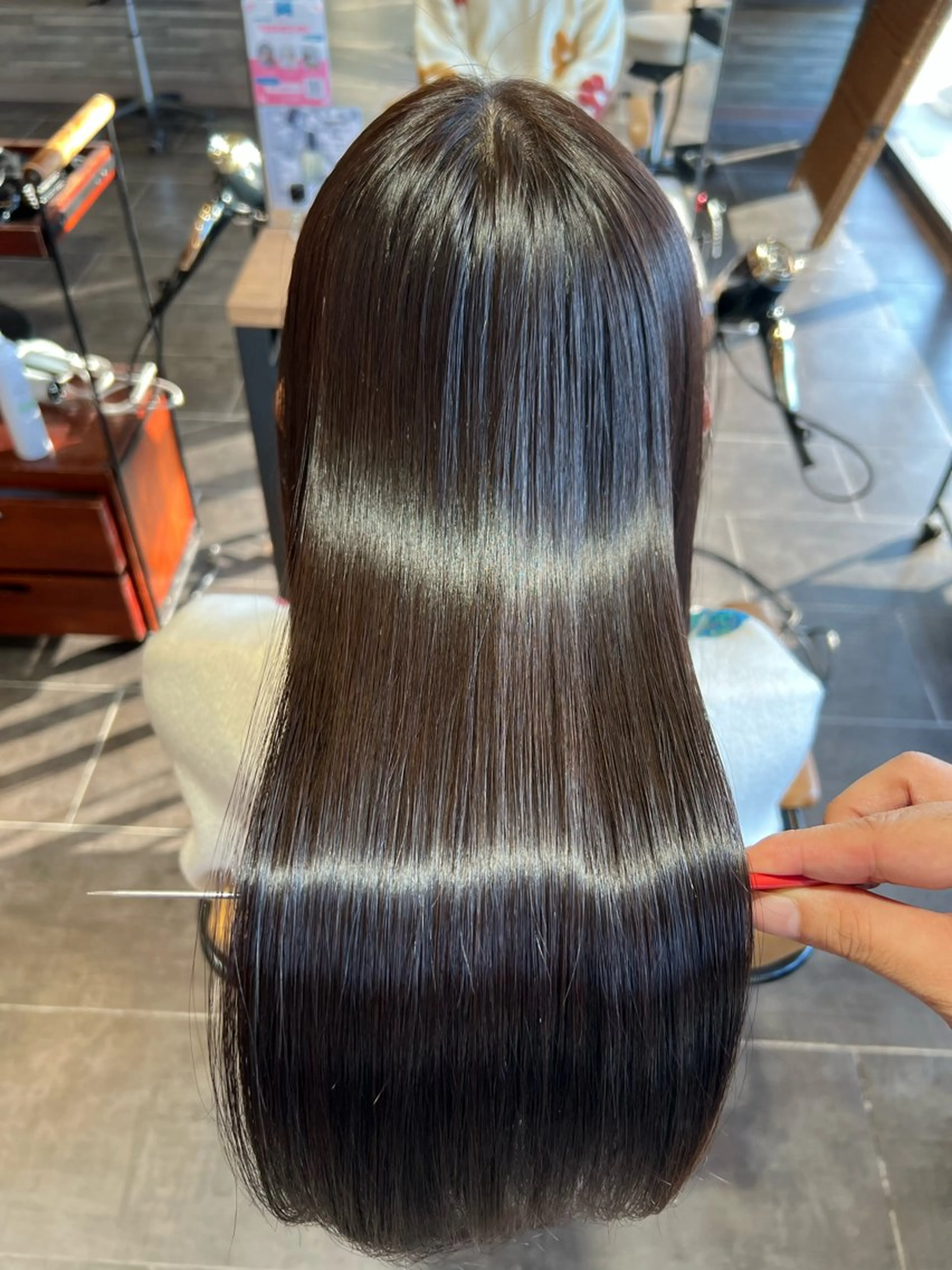 ロング パーマ カット ヘアカラー 縮毛矯正 ツヤ髪の匠/髪質改善 山本晃太のヘアスタイル