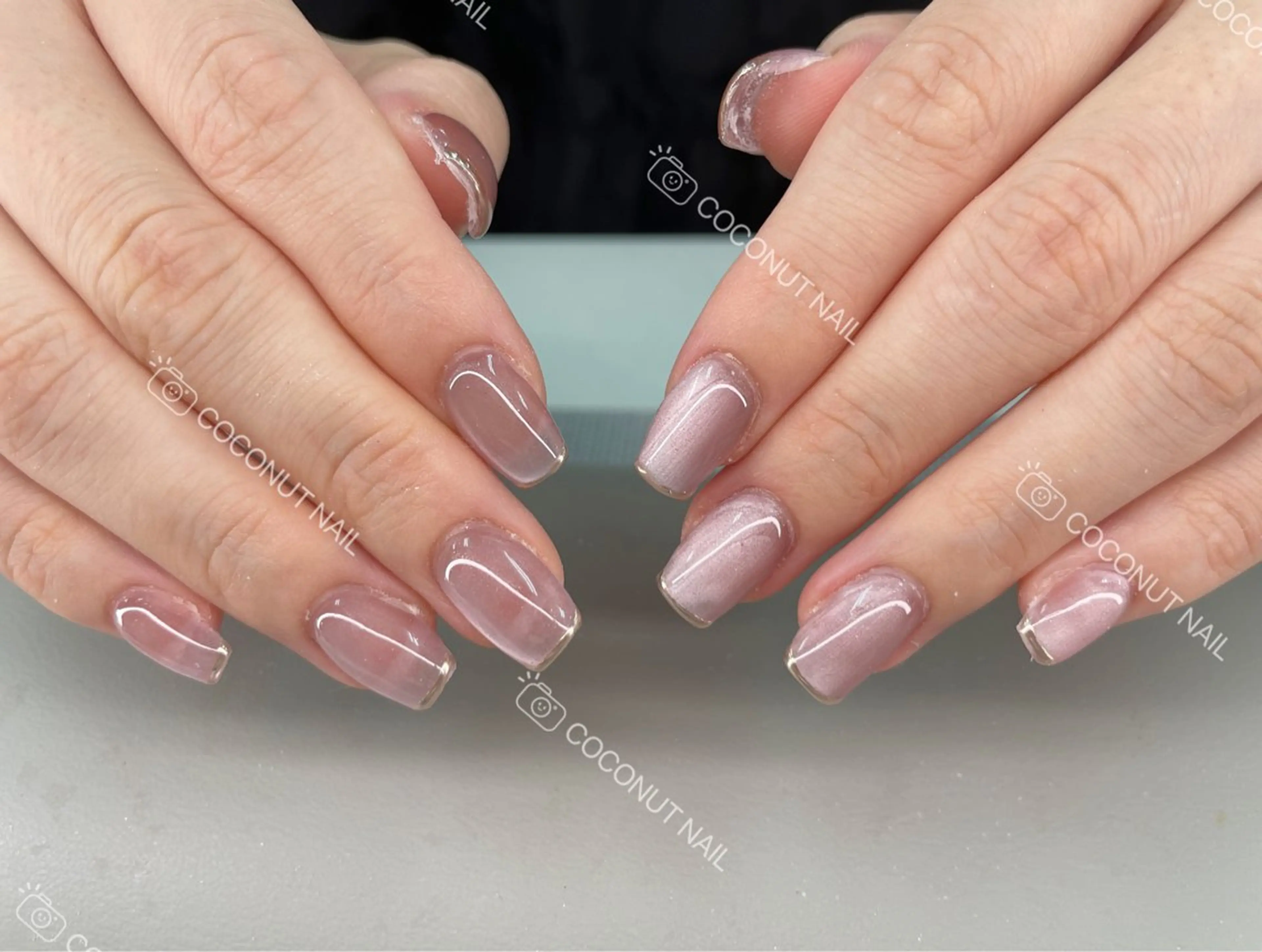 ネイル マグネットネイル ハンドネイル ココナッツ 研修2のネイルデザイン