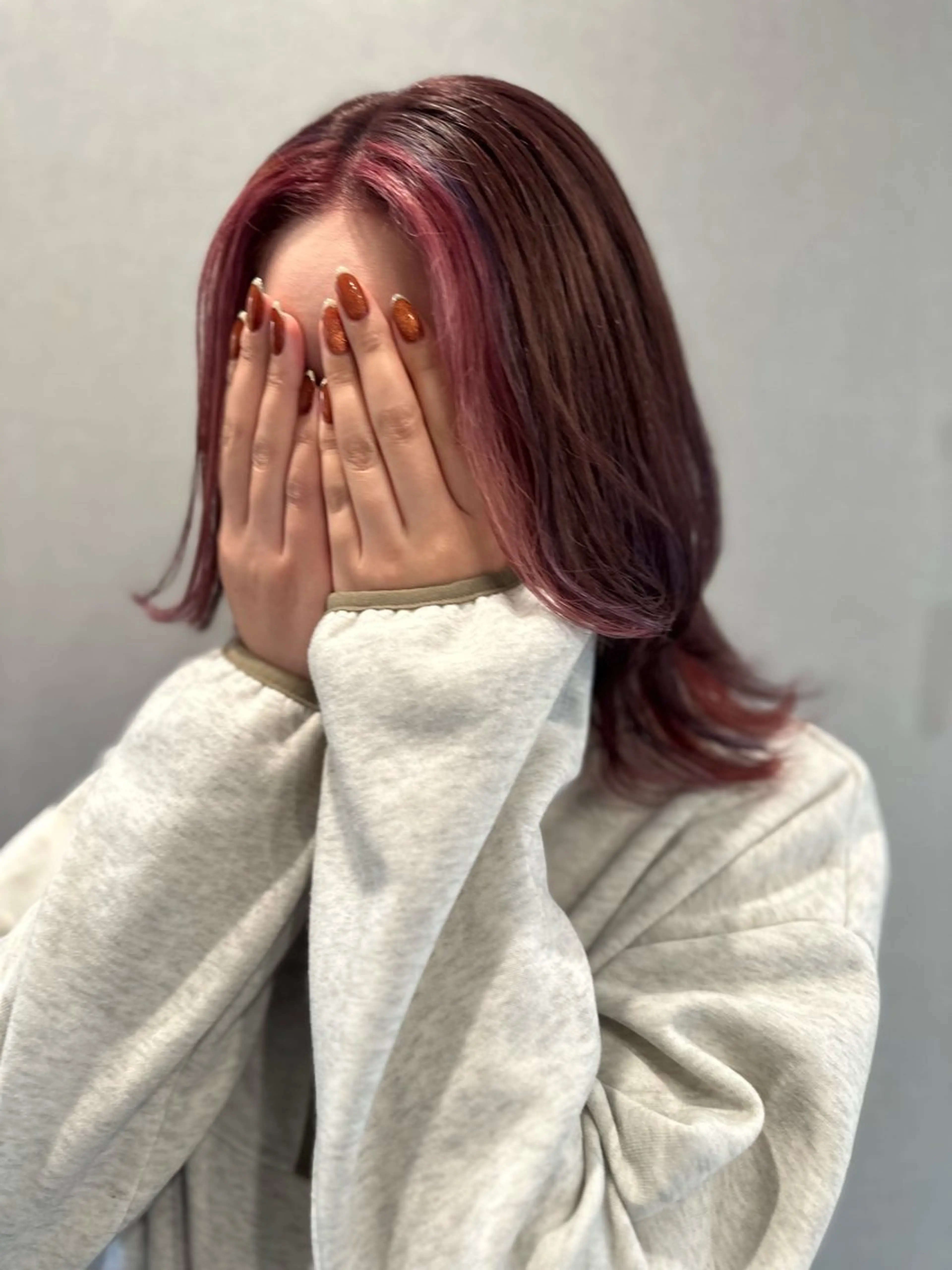 ミディアム カラー カット ヘアカラー トリートメント K Harukaのヘアスタイル