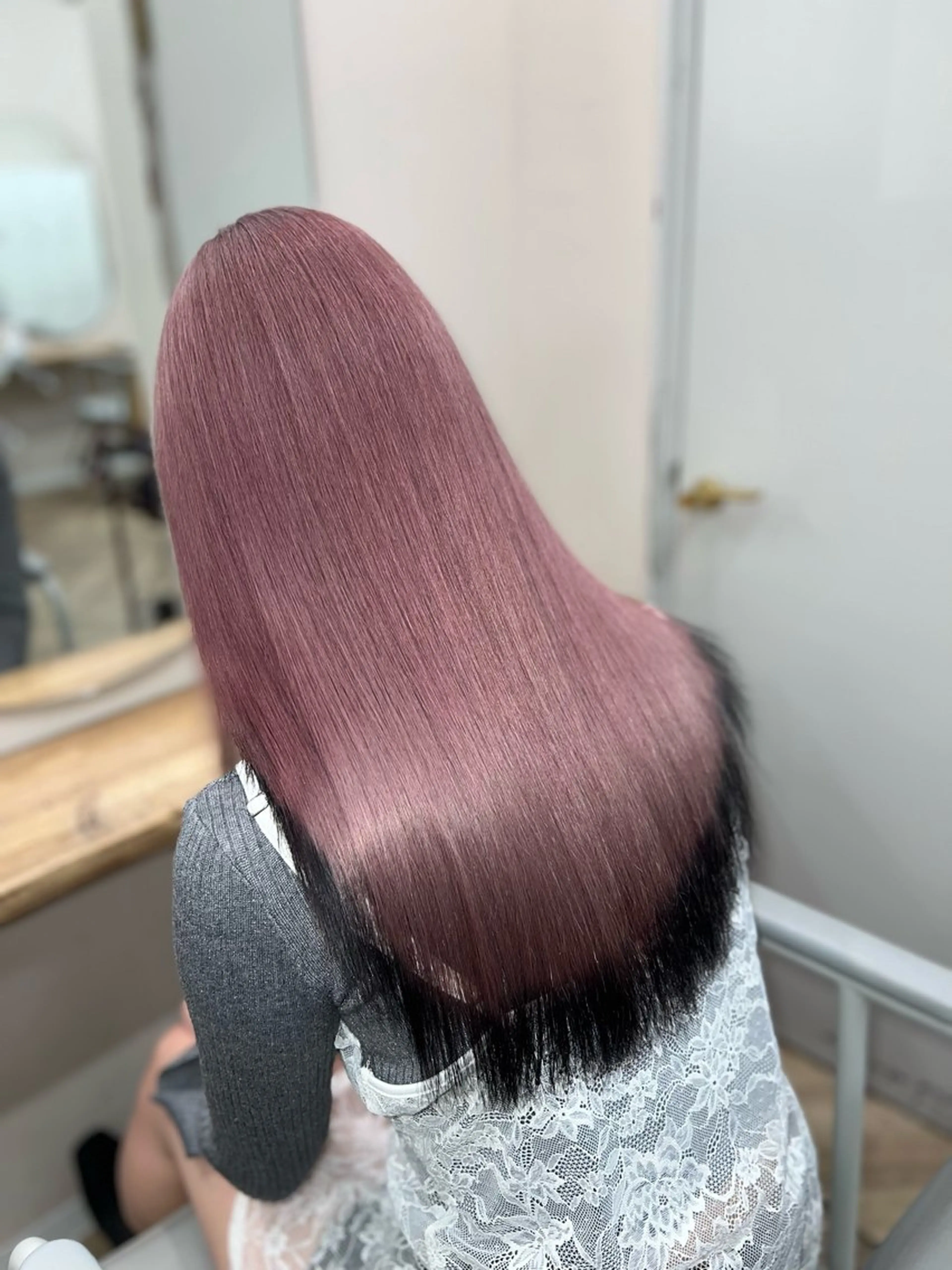 ロング カラー ヘアカラー トリートメント 岡山ハイトーン・ ルーツカラー/こもものヘアスタイル