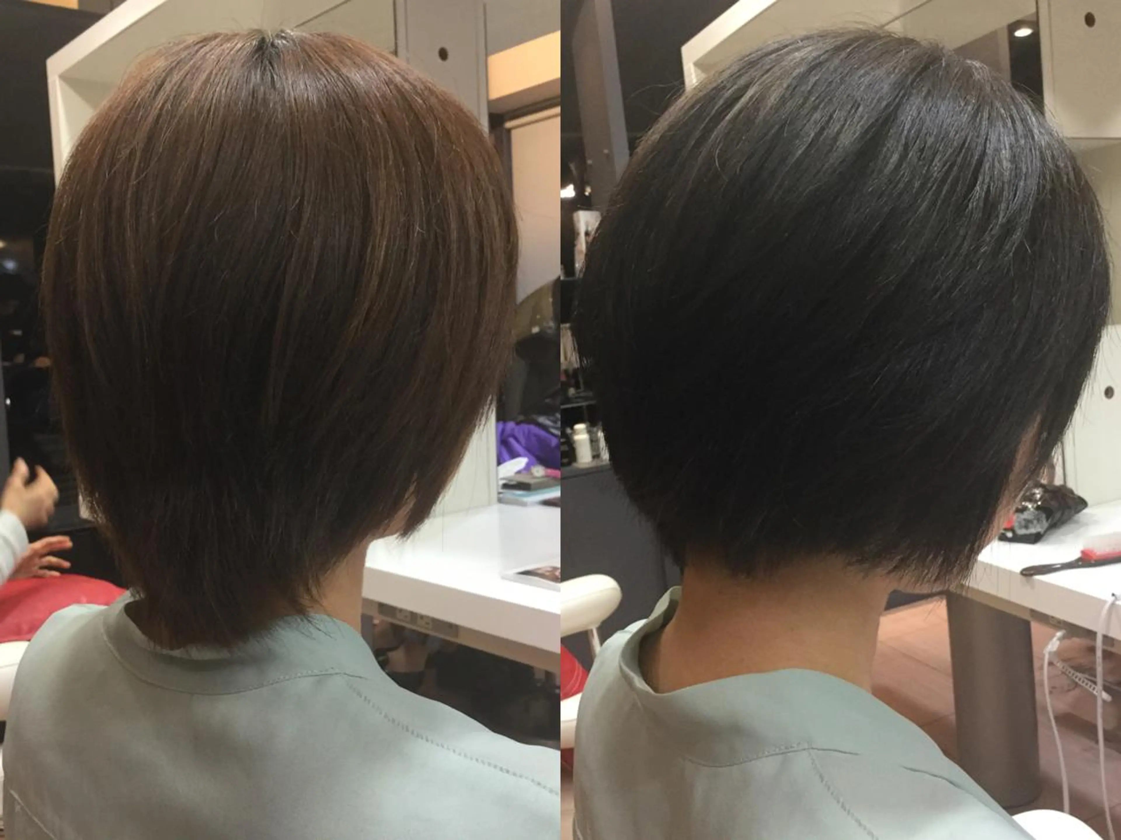 ショート カラー ショートヘア 手櫛でストレート/ 人生を変える美髪へのヘアスタイル