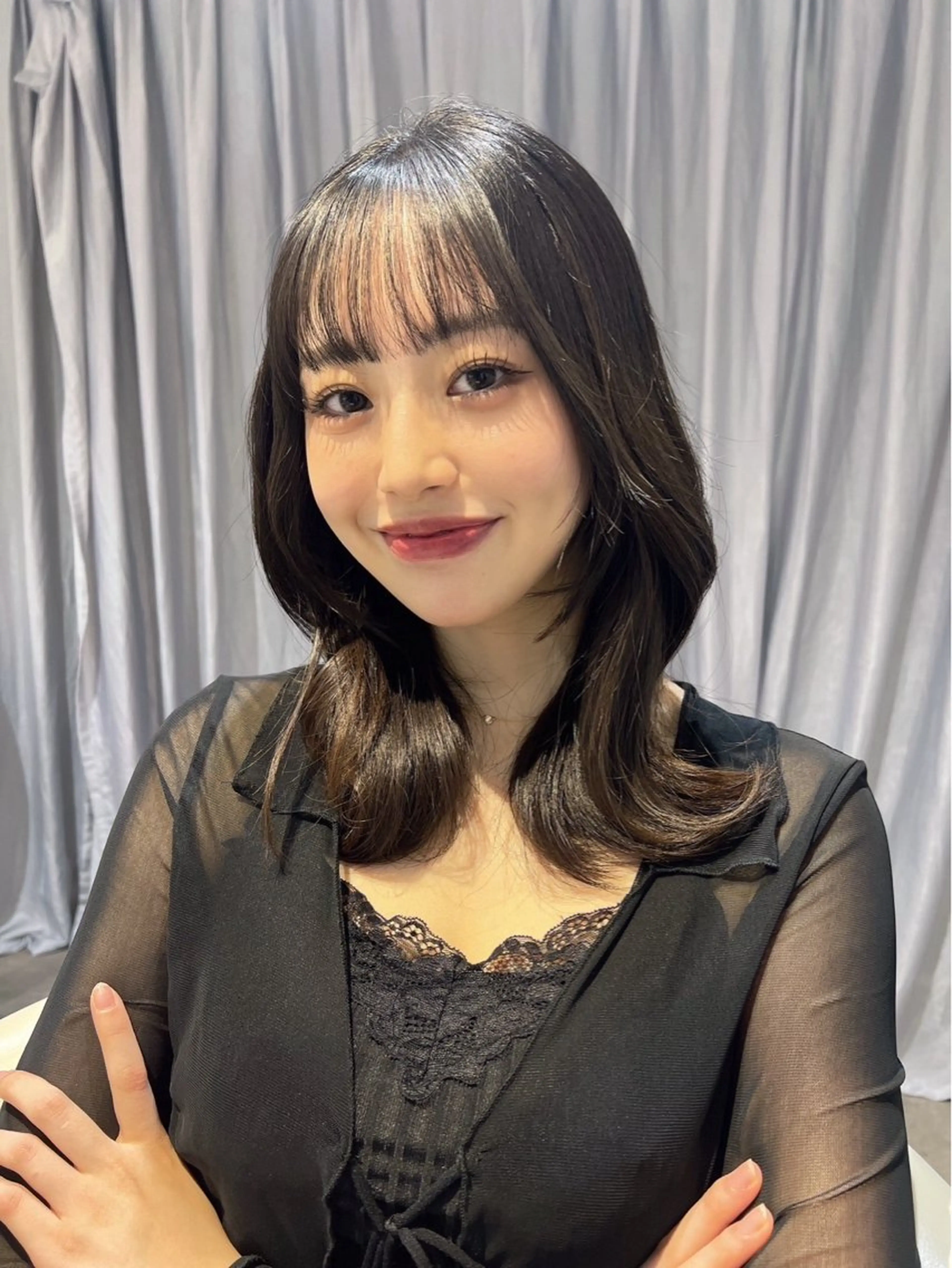 ミディアム カラー ブリーチ ブラウンカラー 透明感カラー グレージュ ブリーチなしカラー カット ヘアカラー トリートメント 原宿/美髪カラー 🫧TAISEIのヘアスタイル