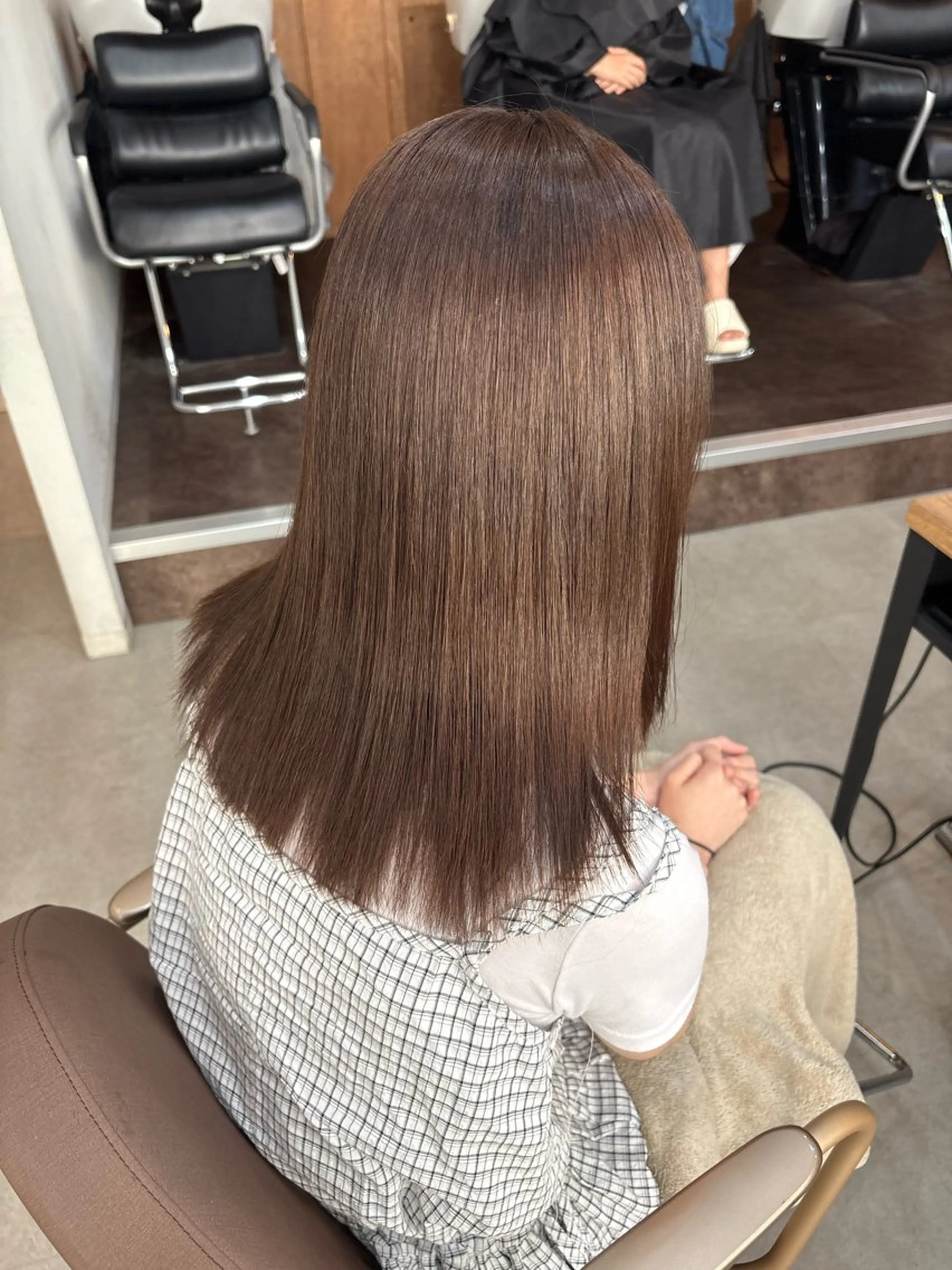 ロング 縮毛矯正 髪質改善／縮毛矯正 関根青葉のヘアスタイル