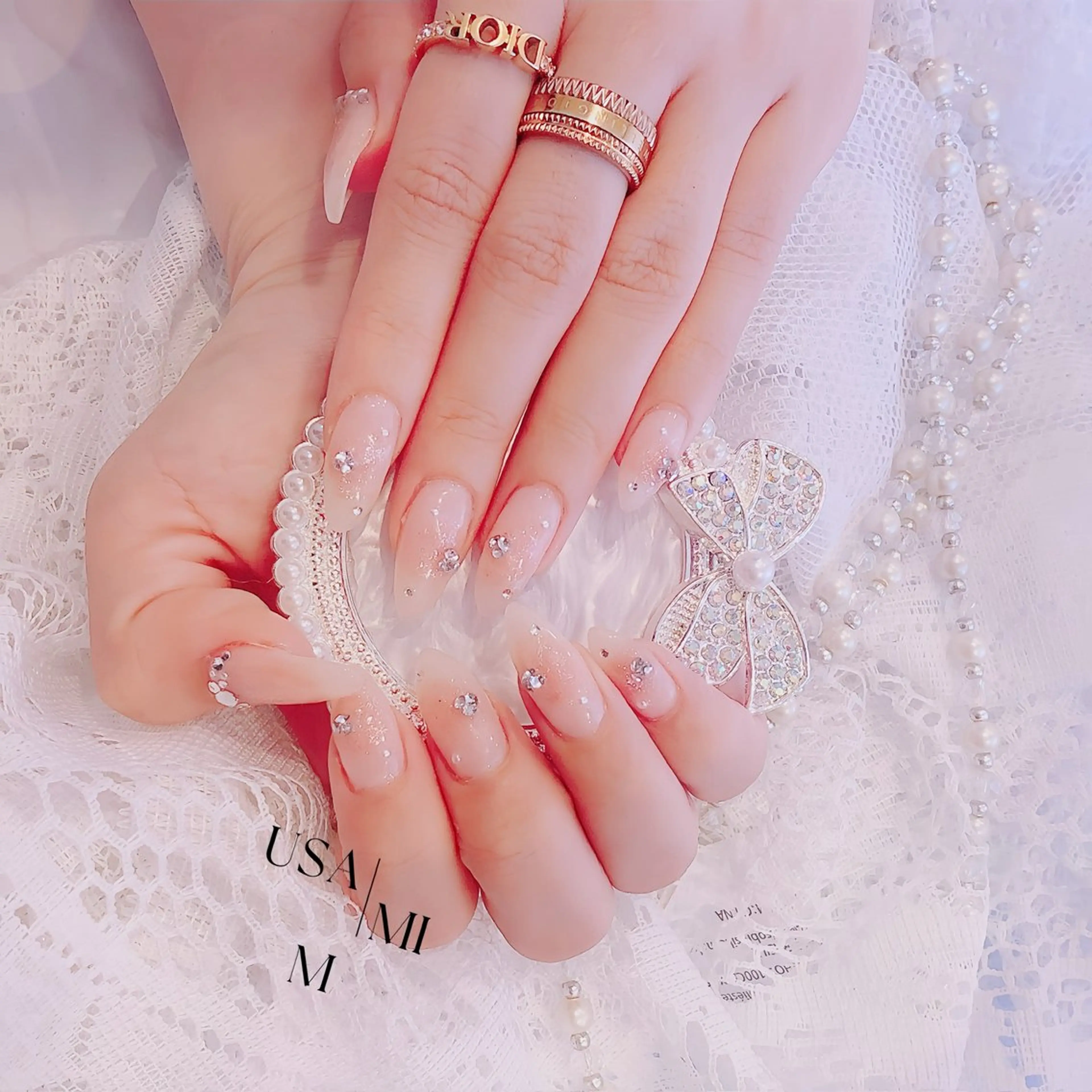 ネイル ハンドネイル 💕🐰うさみみ🐰 💕猫と触れ合い✨のネイルデザイン