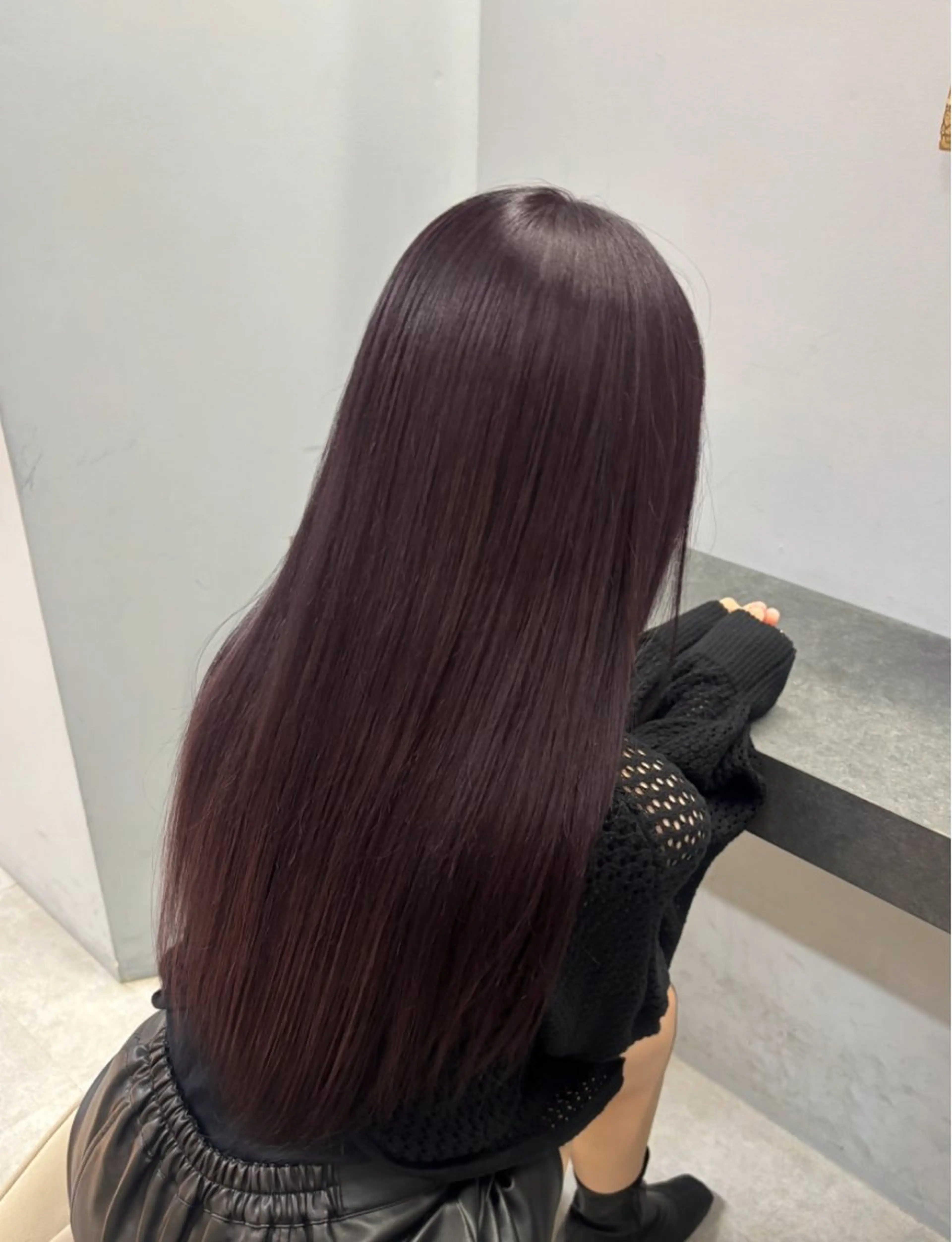 ロング カラー ブリーチ ラベンダーカラー Hair atelier oz 桑野店所属・七海 優羽のヘアスタイル