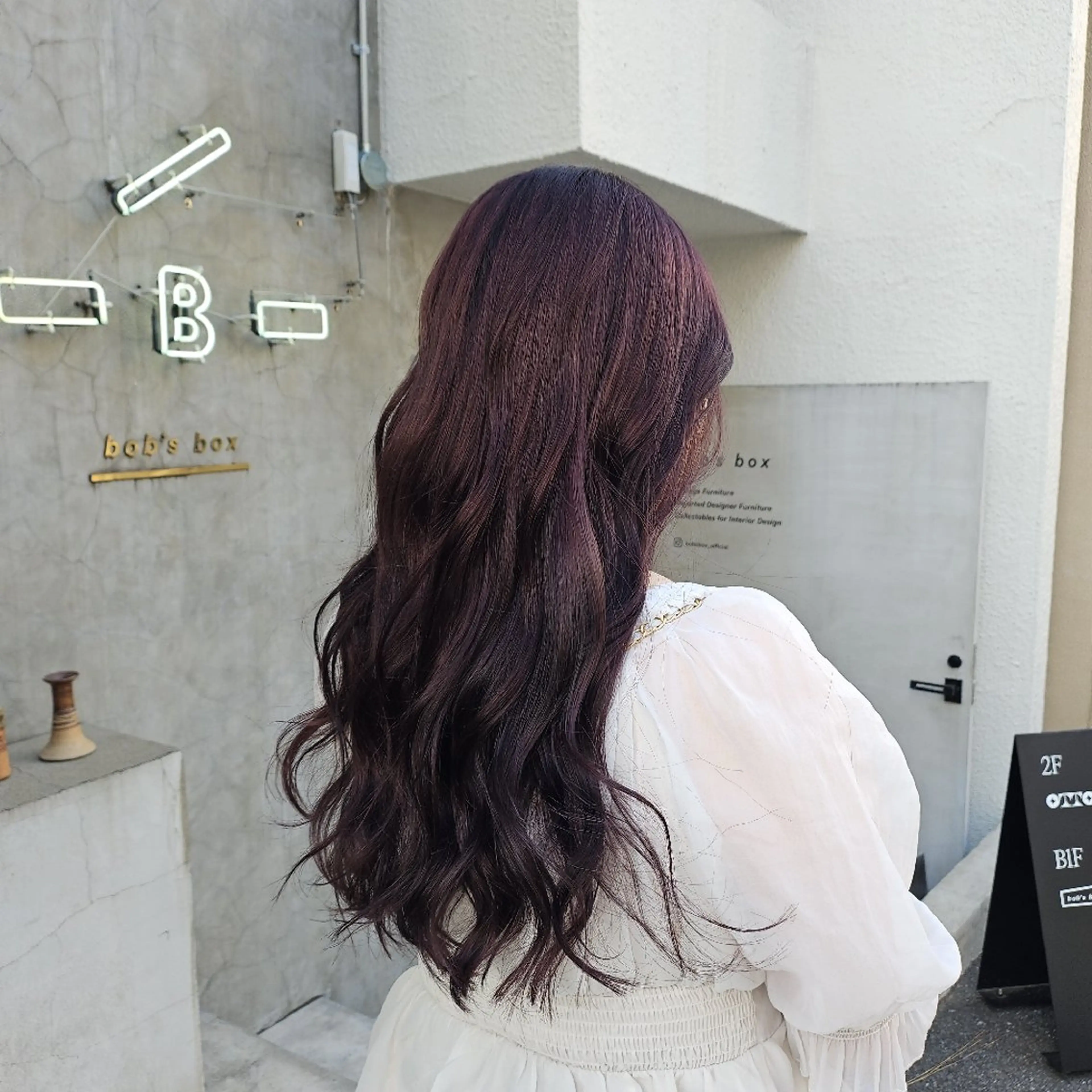 カラー ロング ピンクカラー バイオレットカラー ヘアカラー トリートメント かりん/LeeLee /原宿/ハイトーンのヘアスタイル