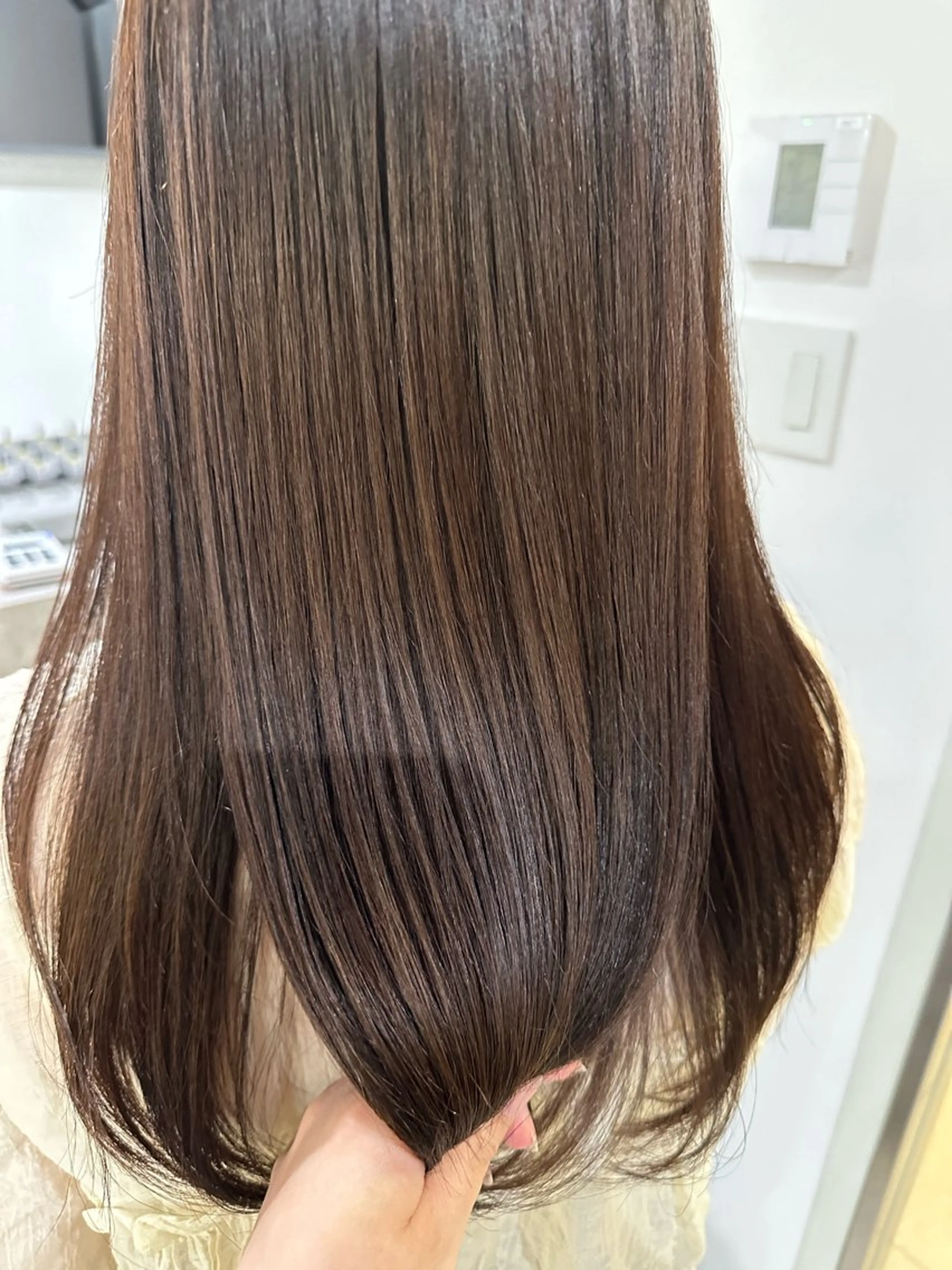 ロング 縮毛矯正 トリートメント アンニュイヘア/ 顔周りカット/眞弓萌のヘアスタイル