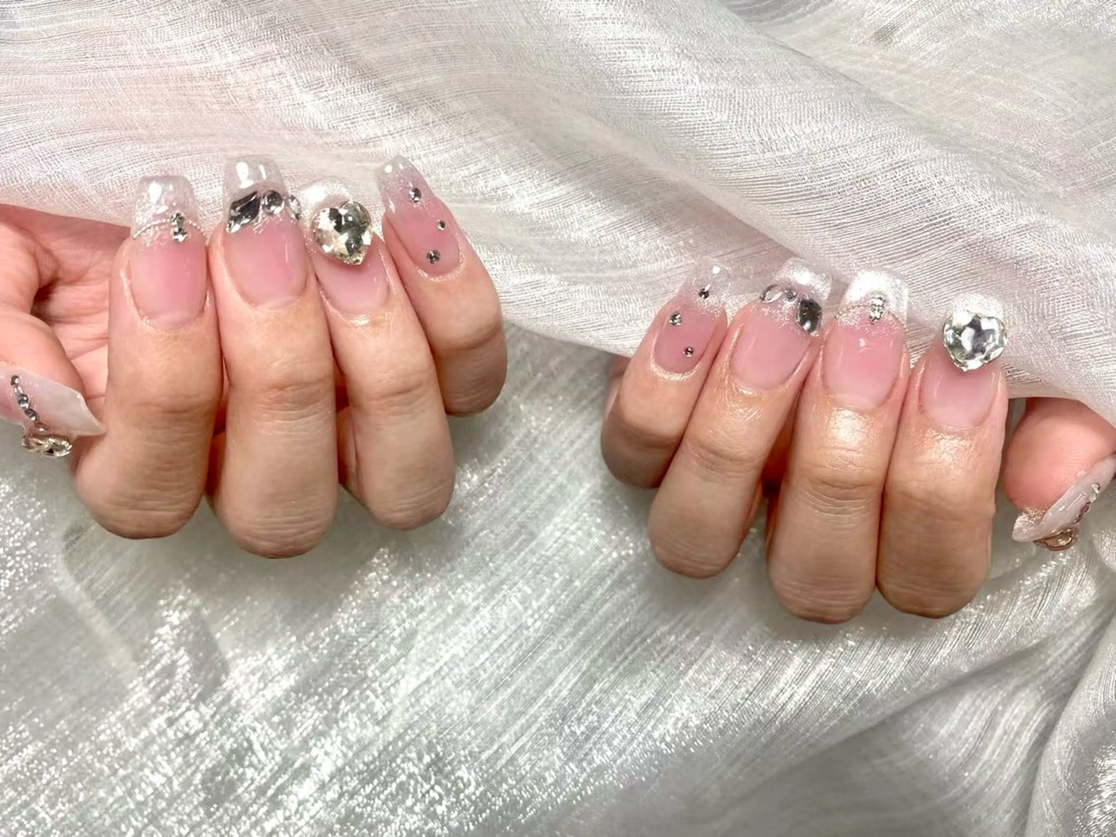 ネイル 長さ出し フレンチネイル グラデーション マグネットネイル マグネットフレンチ ハンドネイル ハンドケア ⭐️Dreamy Nail⭐️のネイルデザイン