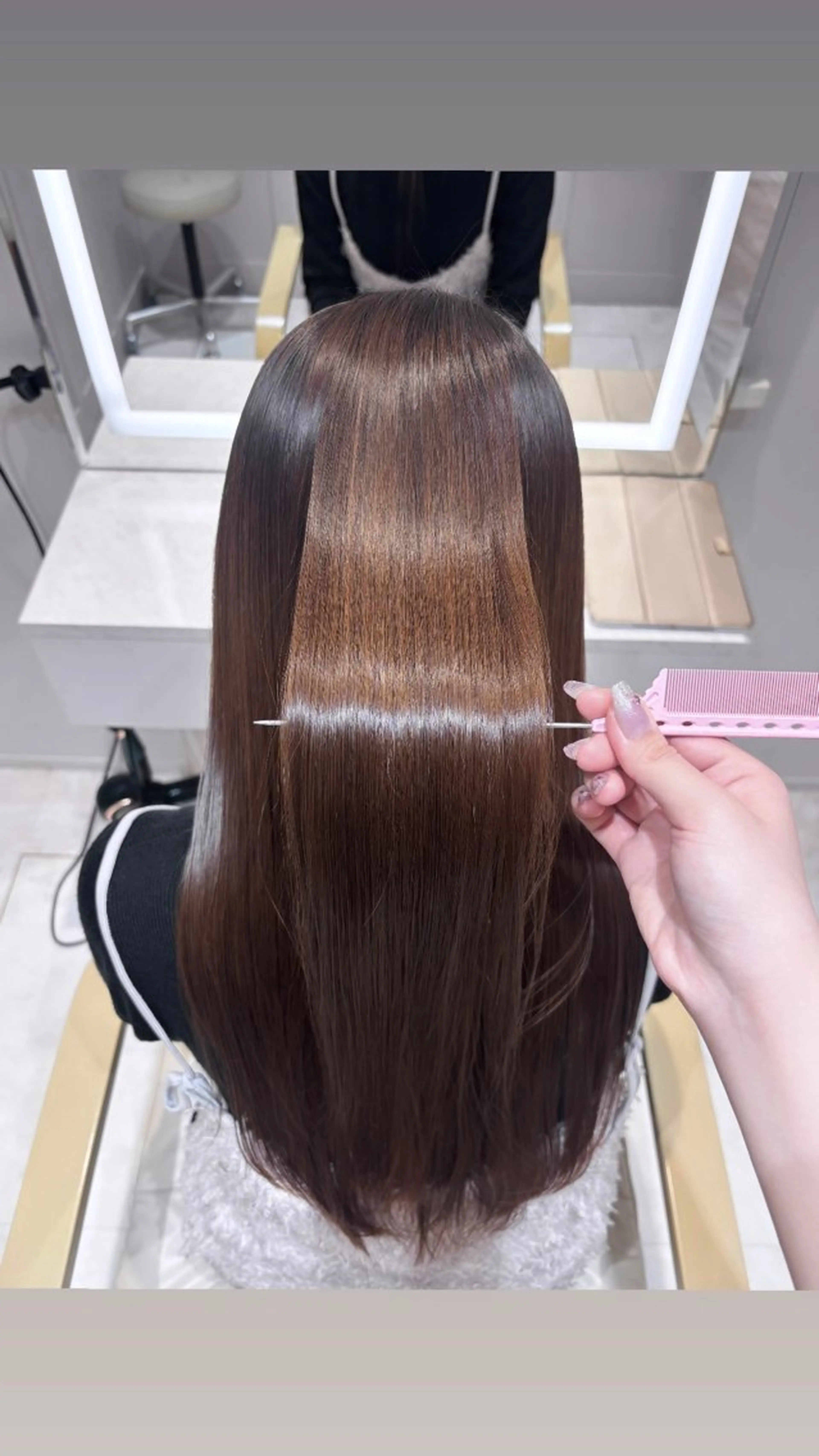 ロング 縮毛矯正 トリートメント 縮毛矯正 トリートメント 桃瀬 綾音 カラーモデル募集中♡のヘアスタイル