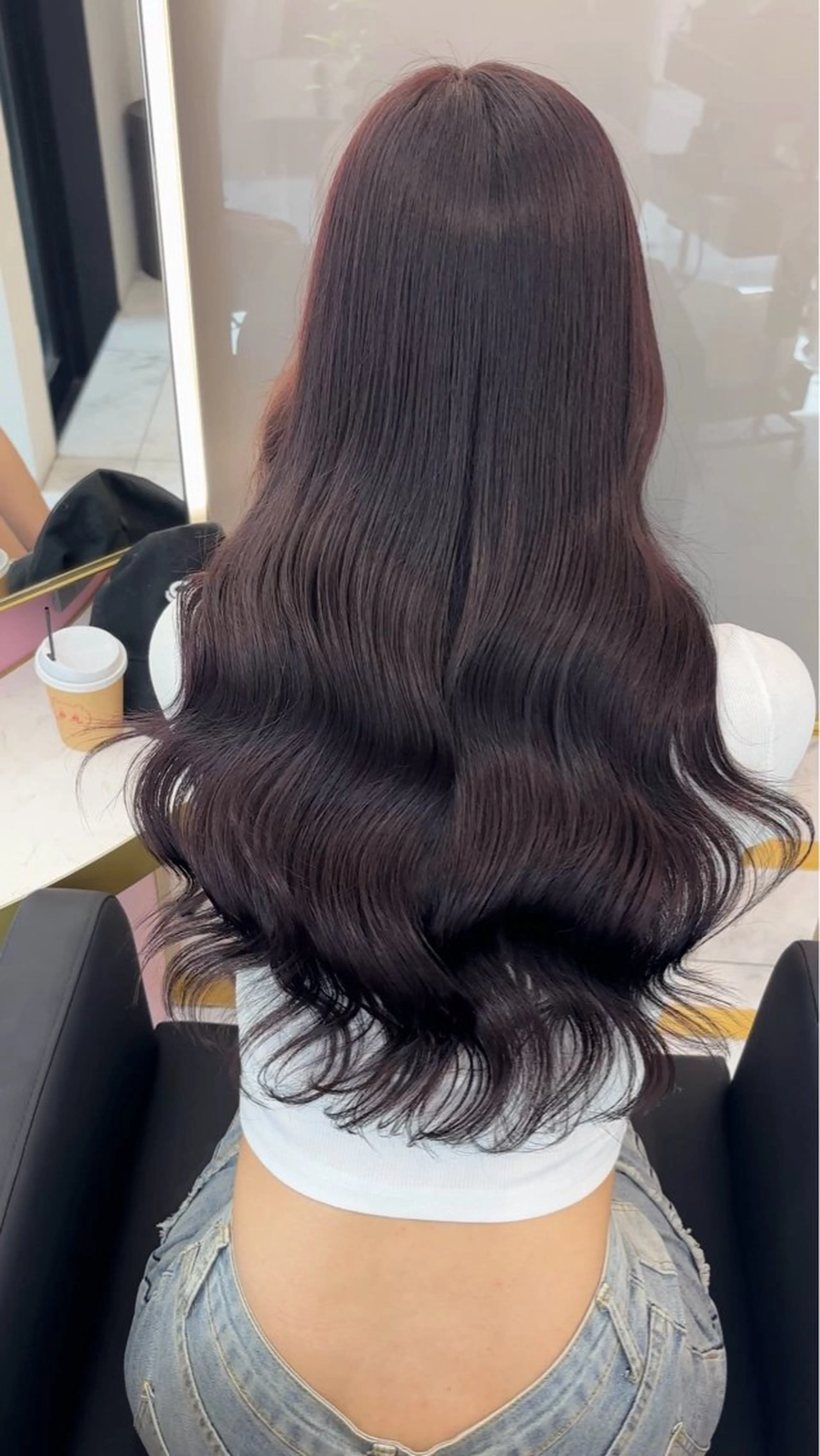 ロング ヘアカラー トリートメント ラベンダーカラー ♡Wakana♡のヘアスタイル