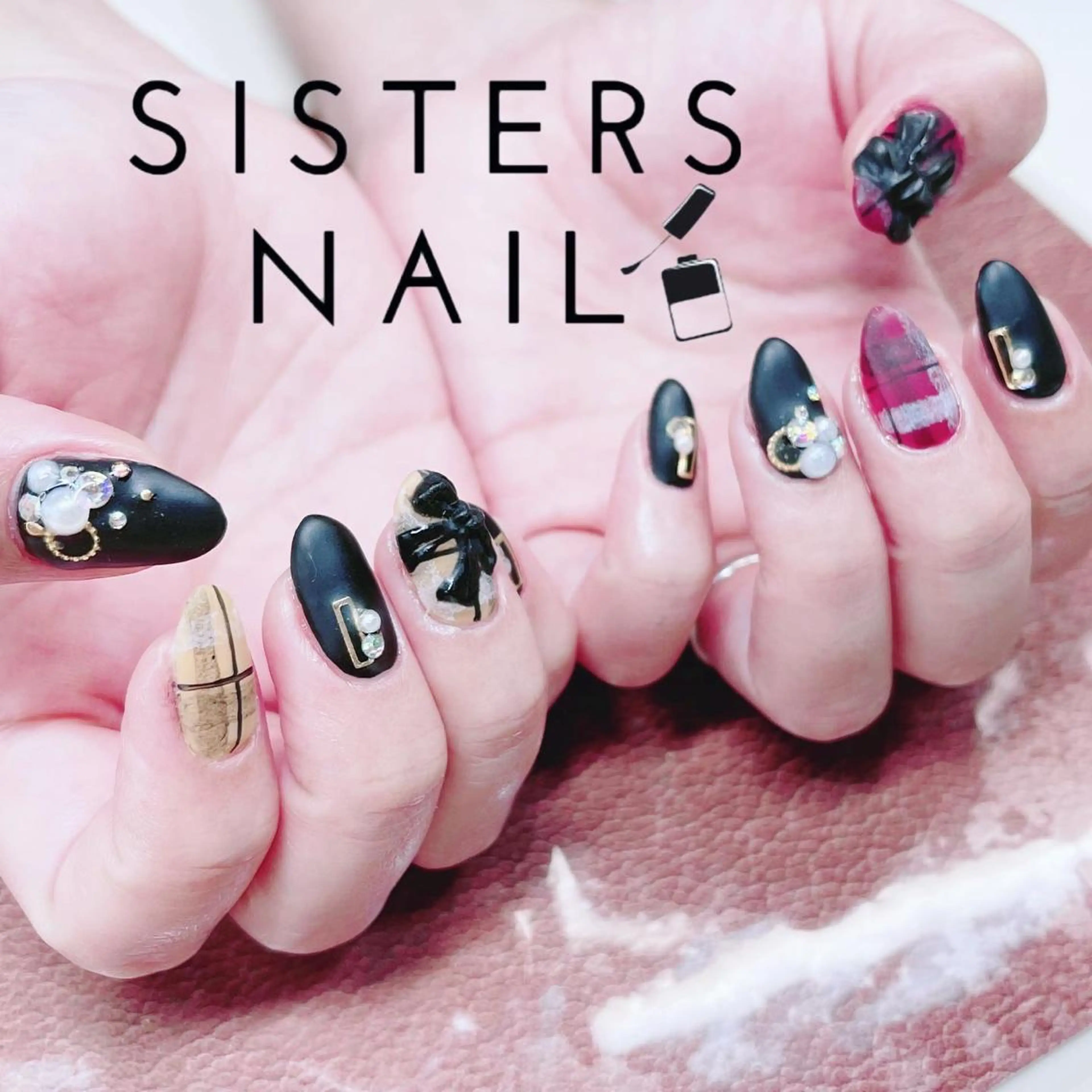 ネイル アートネイル マットネイル 冬ネイル sisters nail.fのネイルデザイン