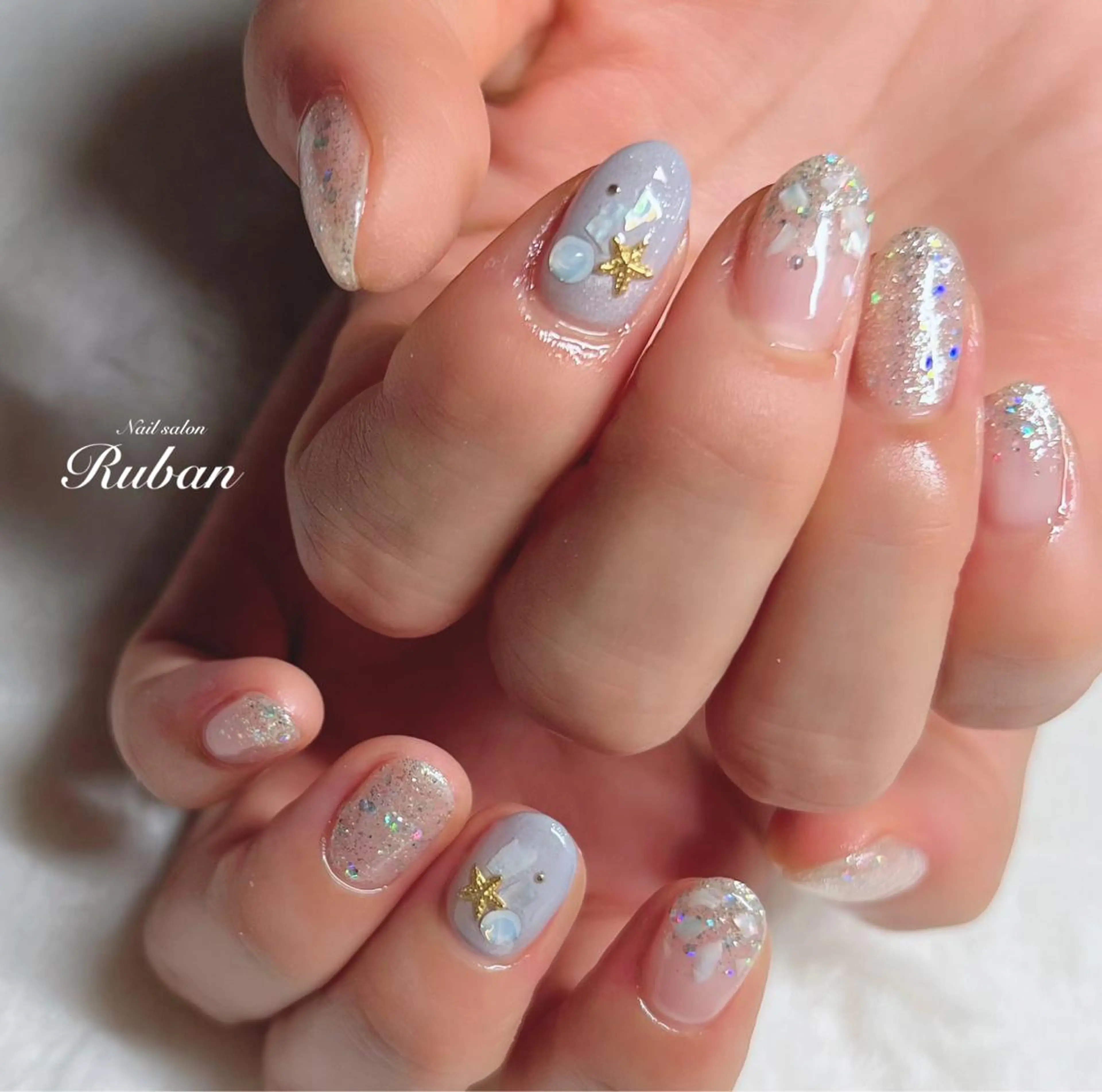 ネイル アートネイル マグネットネイル 持ち込み シンプルネイル Nail salon Ruban所属・Nail salon Rubanのネイルデザイン