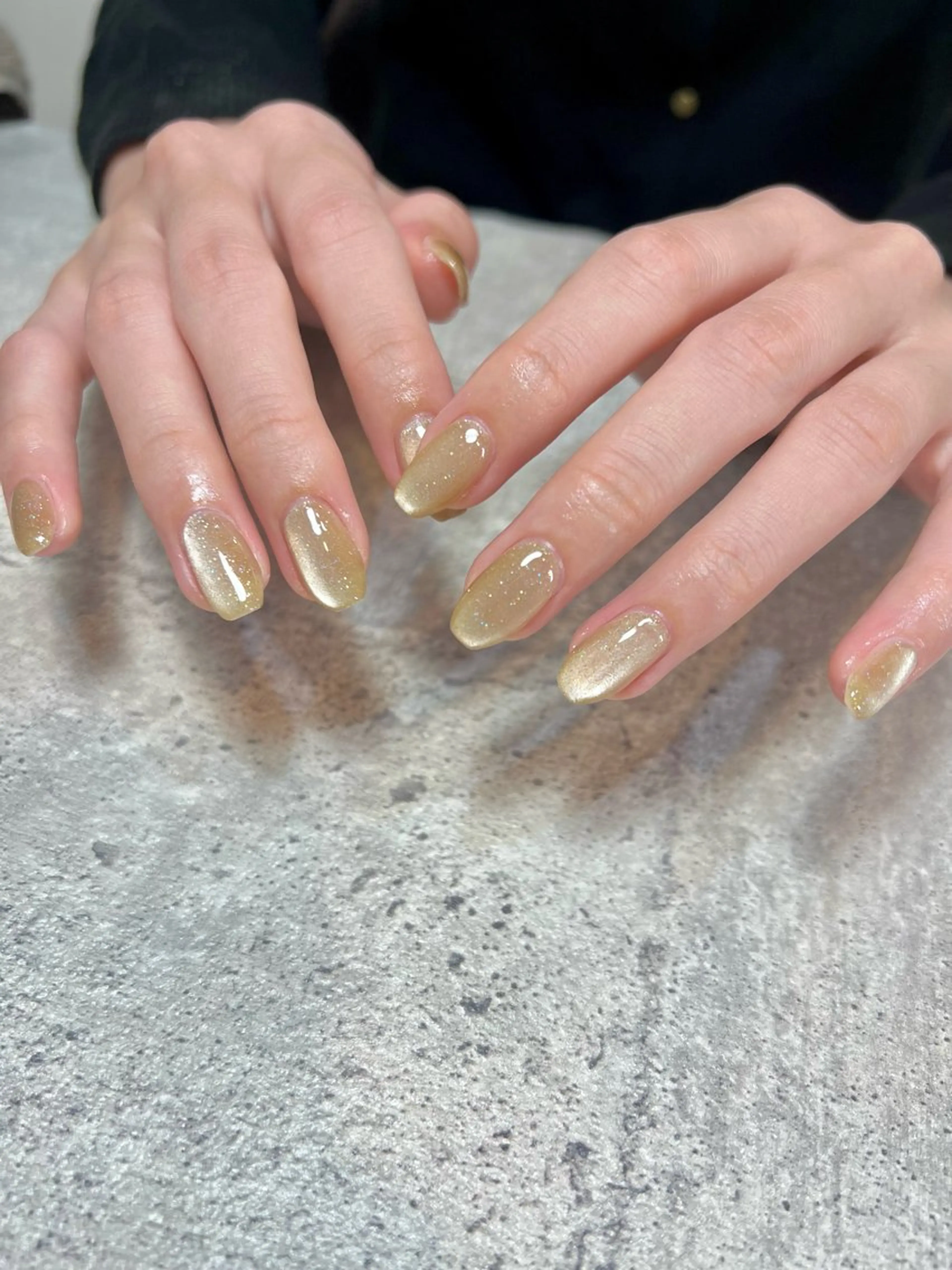 ネイル ラメ(グリッター) マグネットネイル nail salon y＋のネイルデザイン