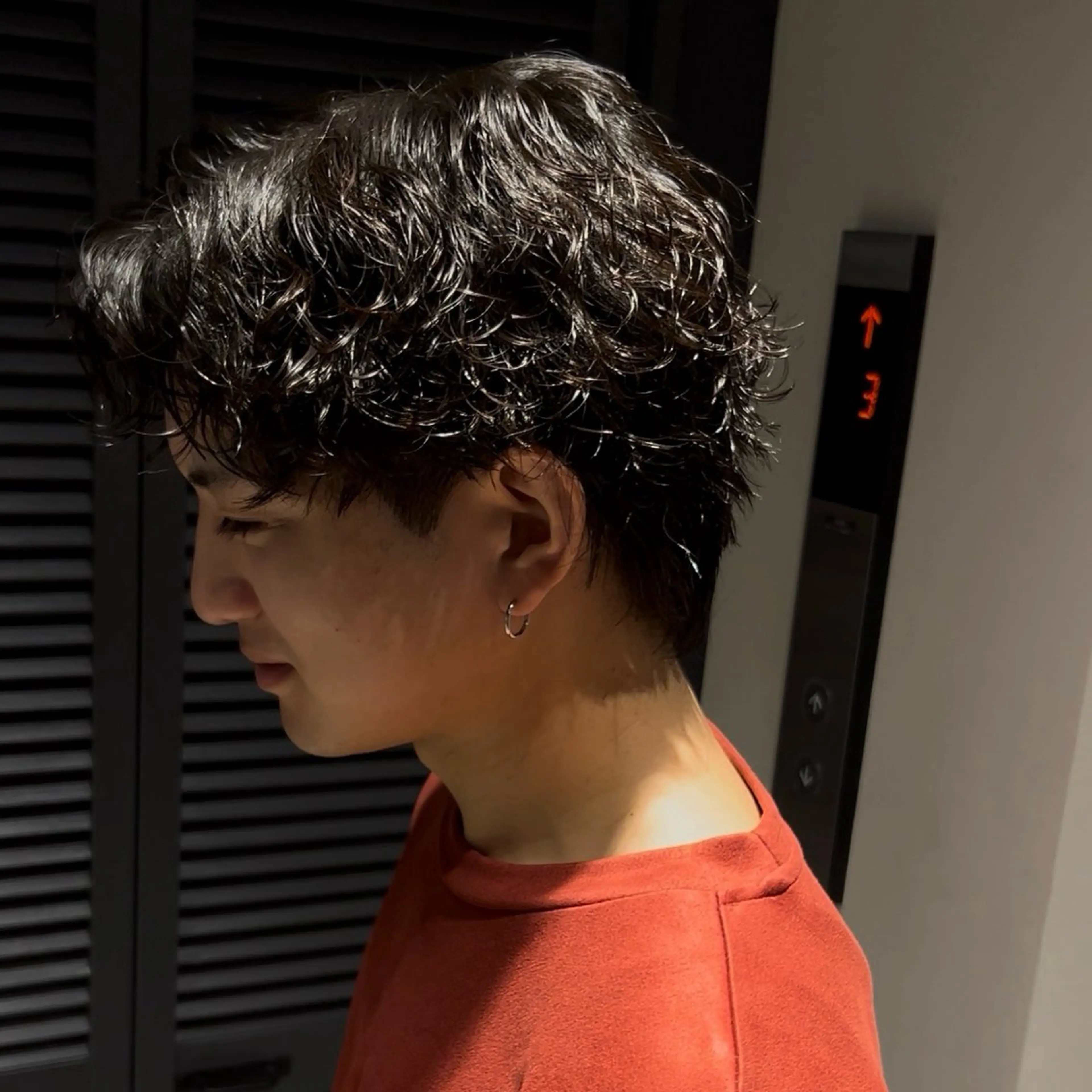 パーマ メンズ カット パーマ 安達 脩人のヘアスタイル