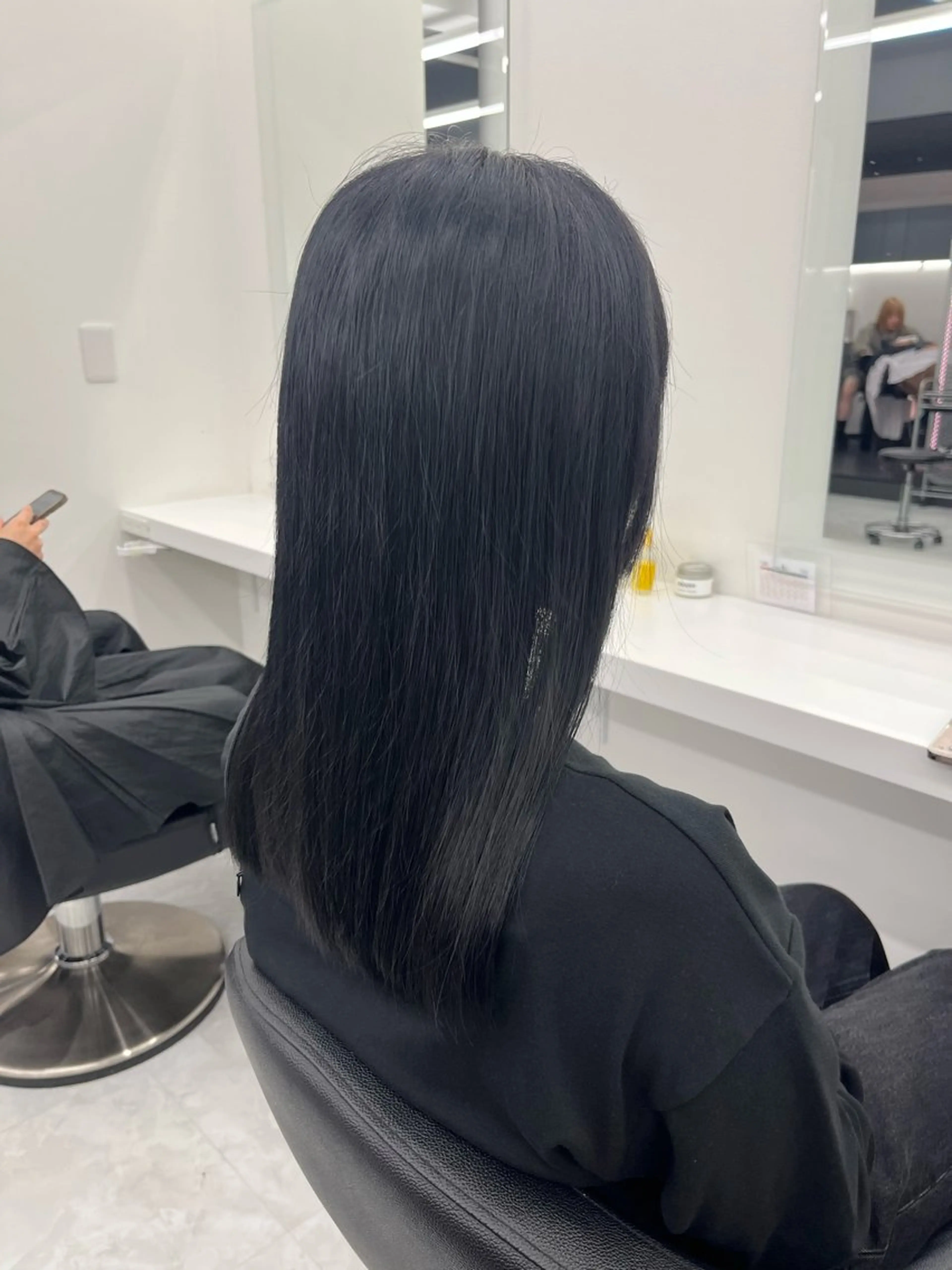 ロング カラー 黒髪 ブルーカラー ブルーブラック 💖トレンド夏 カラー💖FUTAのヘアスタイル